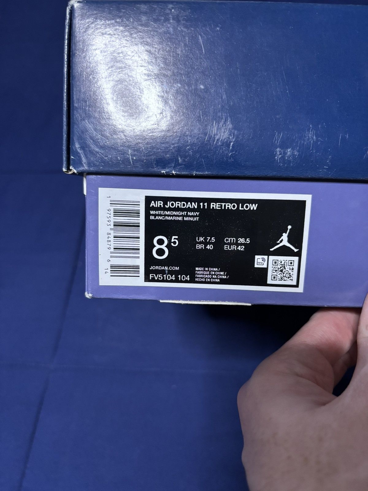 Jordan Brand Jordan 11 Retro Low Diffused Blue 2024 Size 8.5 Size US 8.5 / EU 41-42 - 8 Thumbnail