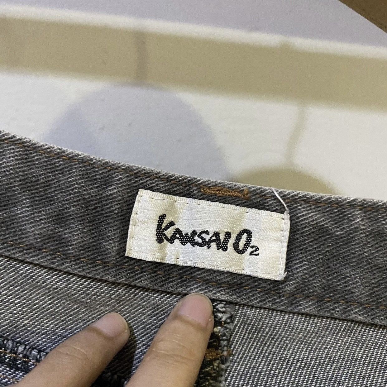Kansai Yamamoto Kansai 02 Flare Jeans: Button Hem Denim Boot Cut, Y2K Size US 32 / EU 48 - 11 Thumbnail
