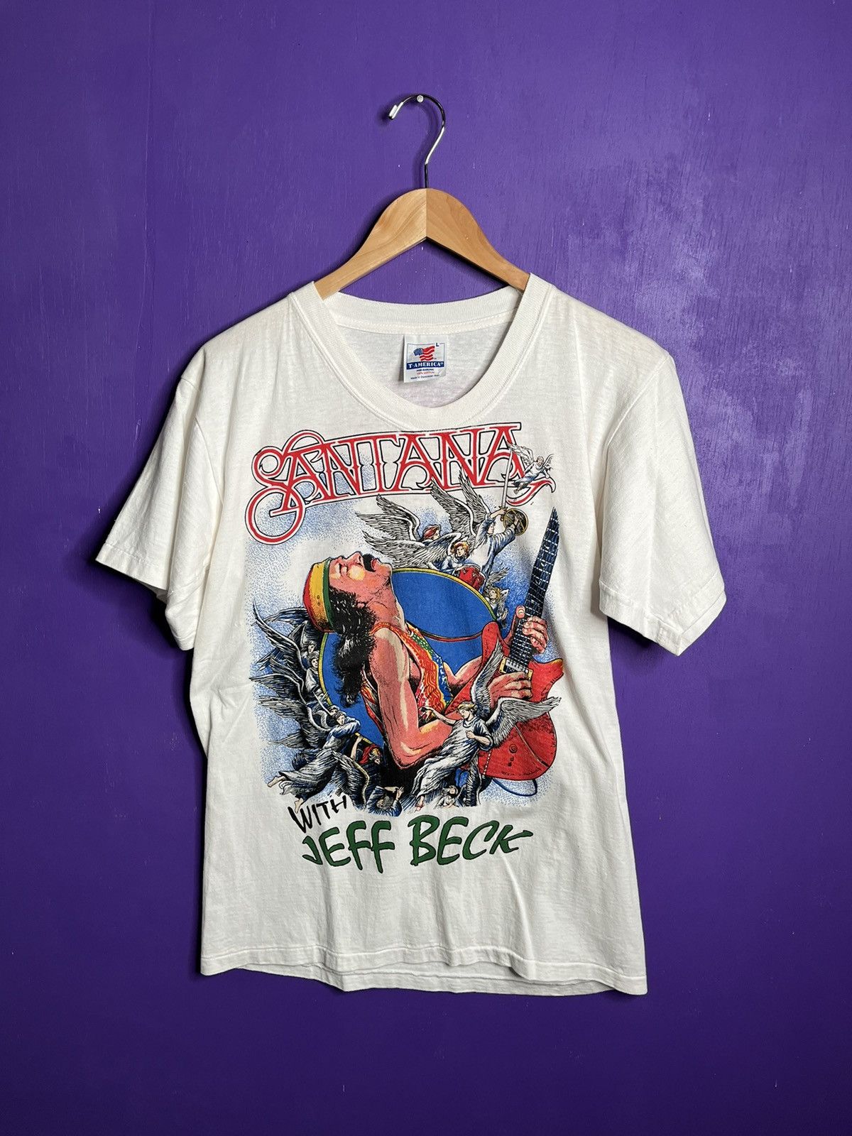 Vintage Vintage 1995 Santana with Jeff beck tour t-shirt Size US M / EU 48-50 / 2 - 1 Preview
