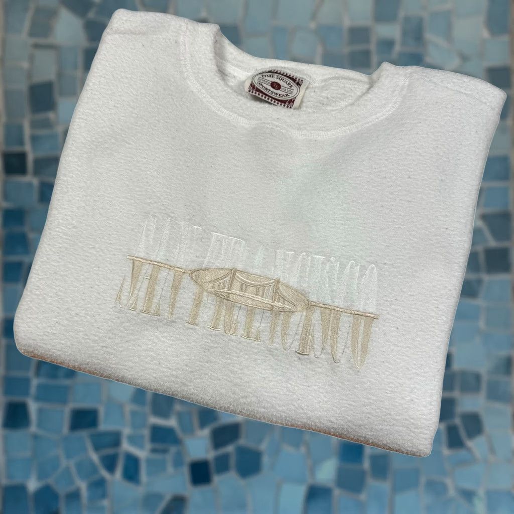 Vintage VINTAGE San Francisco Embroidered Sweatshirt Fleece White West Coast Men's Small Size US S / EU 44-46 / 1 - 1 Thumbnail