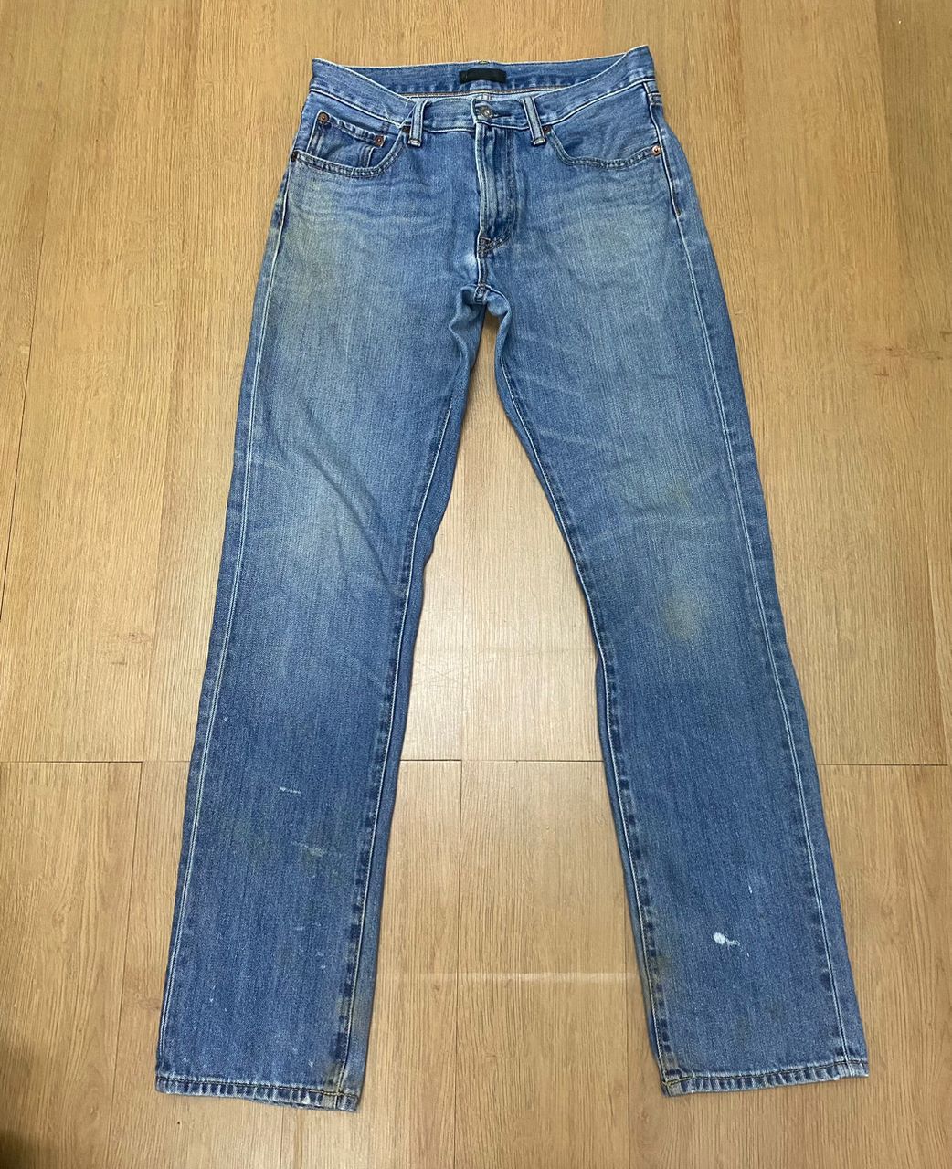 Japanese Brand Vintage Uniqlo Jeans Straight Distressed Denim Size US 30 / EU 46 - 1 Thumbnail