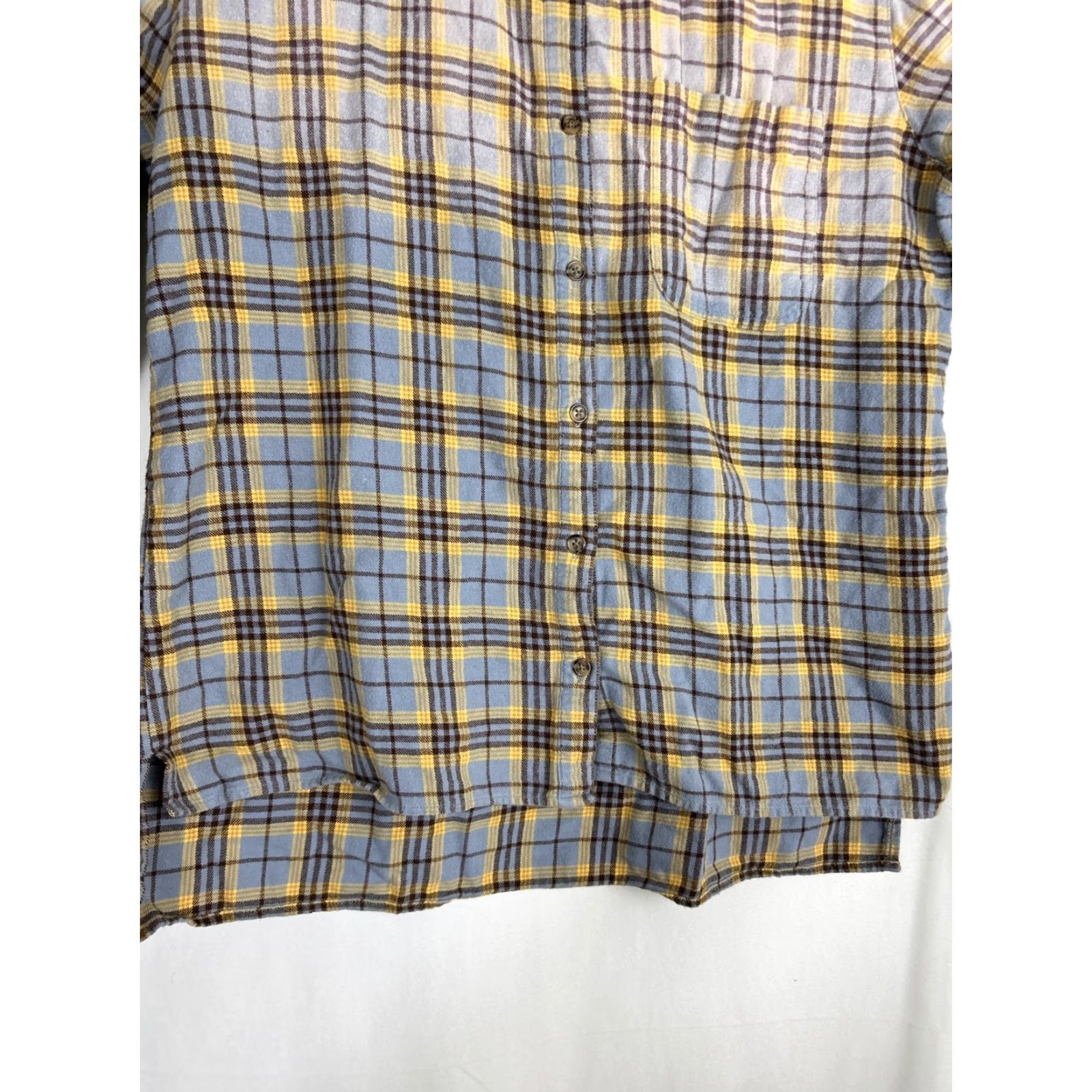 Vintage BKE Womens Long Sleeve Flannel Button-Up Plaid Blue Brown Ombre M Shirt Womens Size M / US 6-8 / IT 42-44 - 3 Thumbnail
