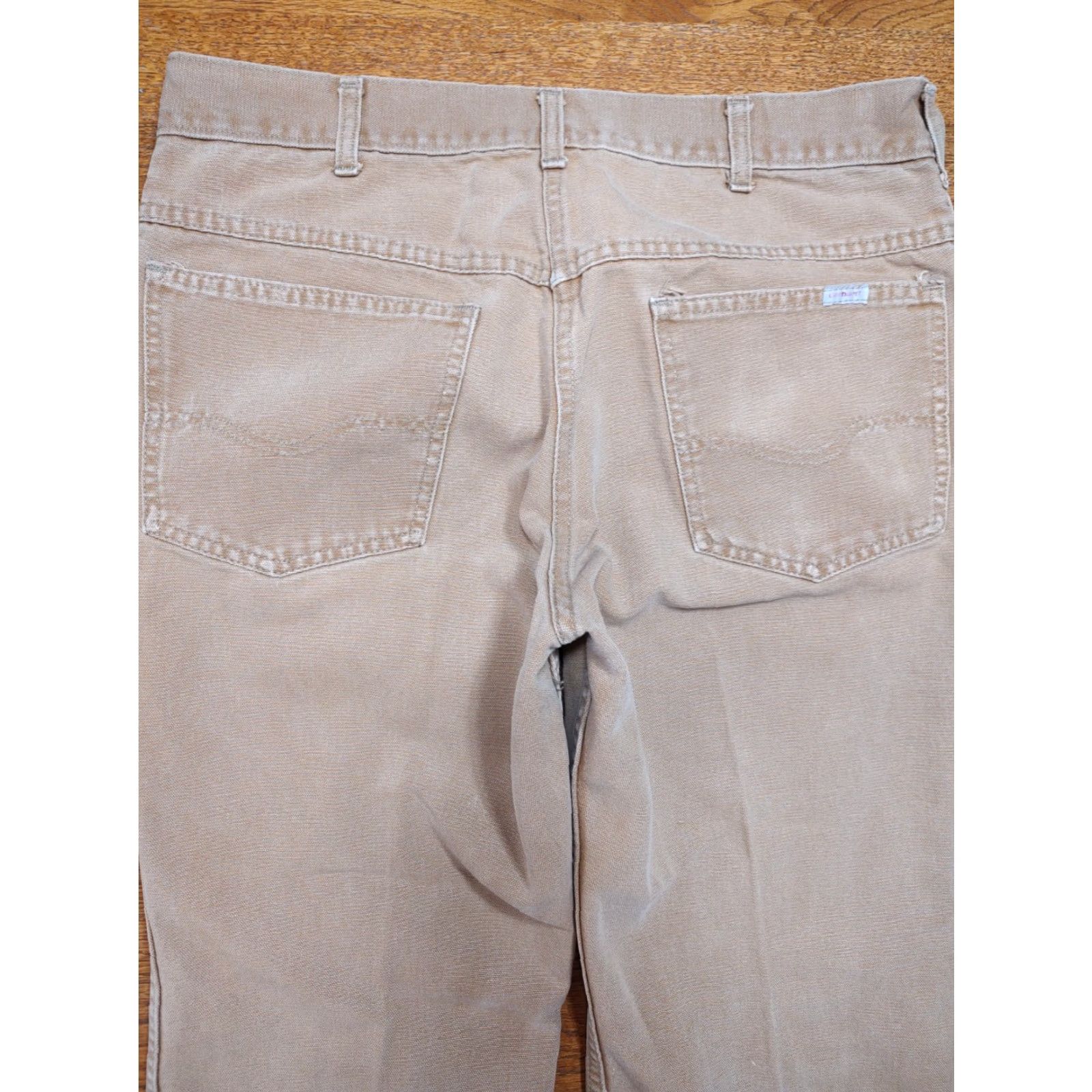 Carhartt VINTAGE Carhartt USA Canvas Work Duck Pants Men's 34x29 Brown Cotton 5-Pocket Straight Front Zip Zipper USA 80s 90s Grunge Workwear Vintage Size US 34 / EU 50 - 3 Thumbnail