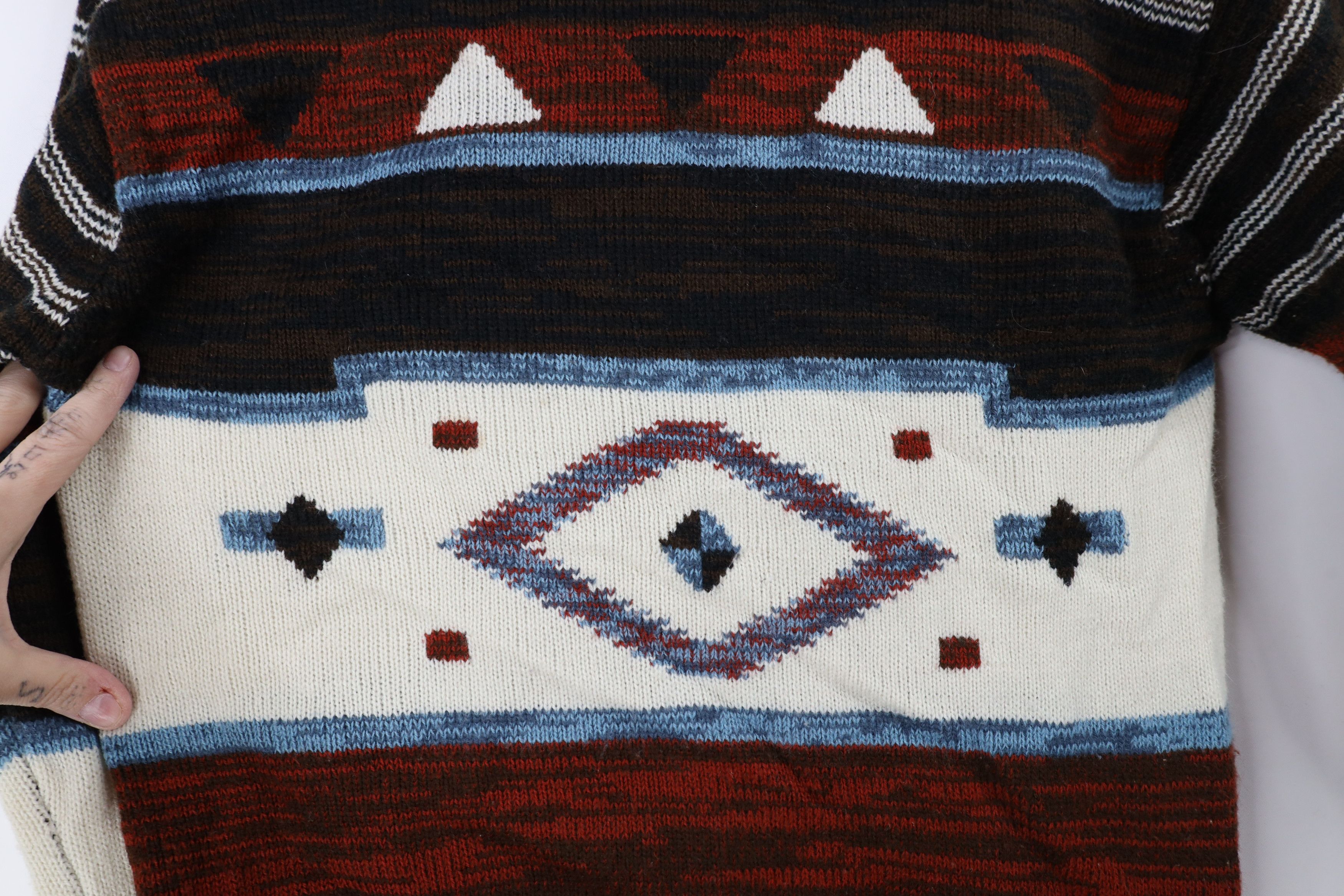 Vintage Vintage 70s Streetwear Southwestern Knit Crewneck Sweater Size M / US 6-8 / IT 42-44 - 5 Thumbnail