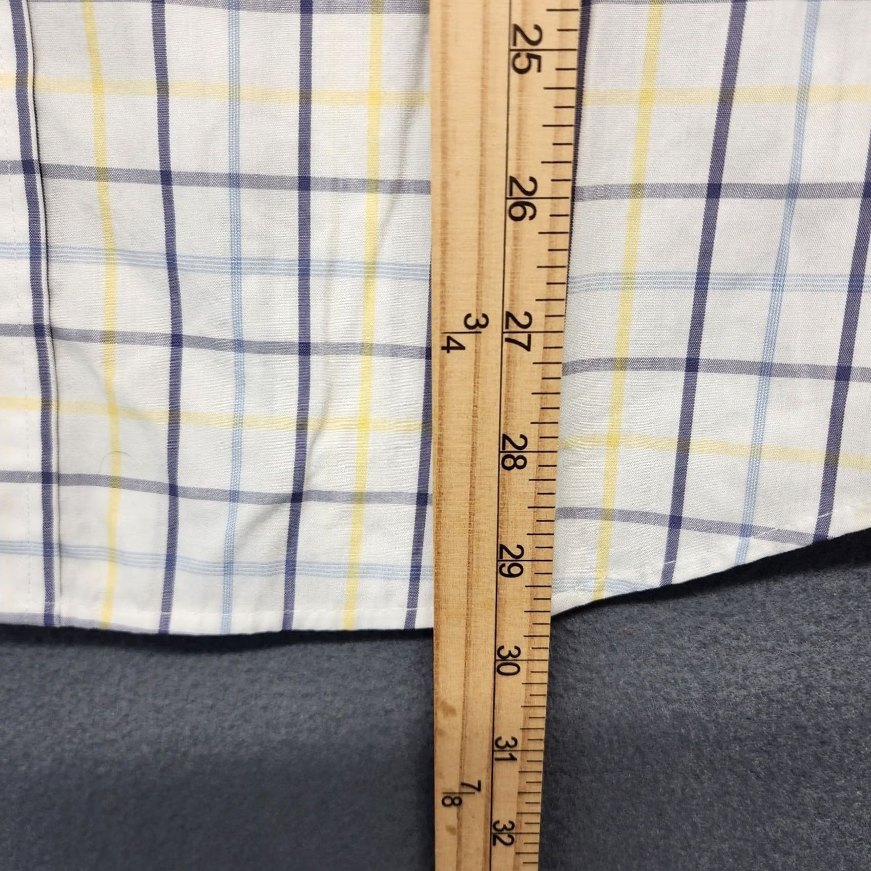 Banana Republic Banana Republic Shirt Mens Medium Slim Fit 15-15.5 33-34 Windowpane Plaid Easter Size US M / EU 48-50 / 2 - 5 Thumbnail
