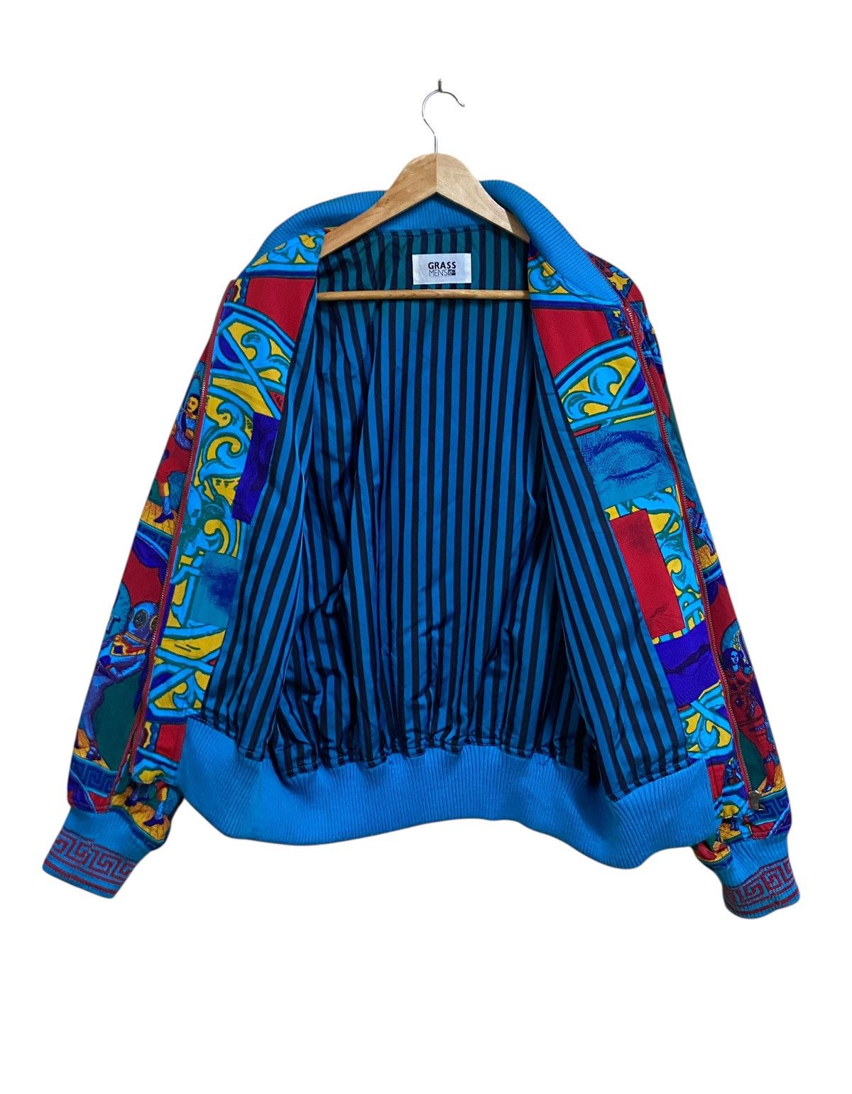 Vintage Rare Vintage Brand Grass Men Full Print Silk Jacket 1990s Size US L / EU 52-54 / 3 - 3 Thumbnail