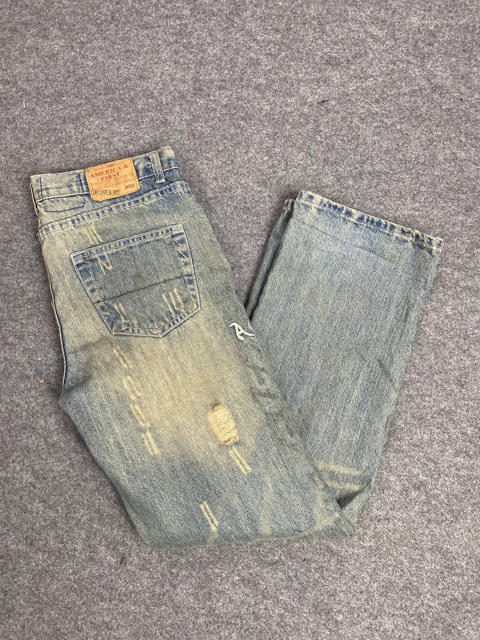 American Apparel america and first distressed denim nice design Size US 34 / EU 50 - 2 Thumbnail