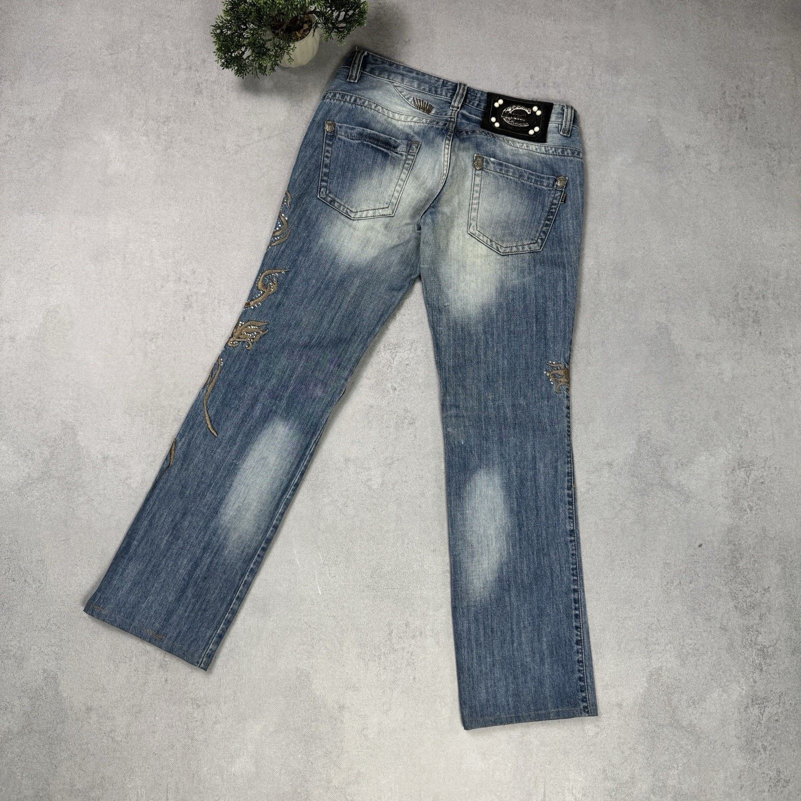 Just Cavalli Vintage Just Cavalli Blue Denim Pants Embroidered Jeans Size 30" / US 8 / IT 44 - 14 Thumbnail