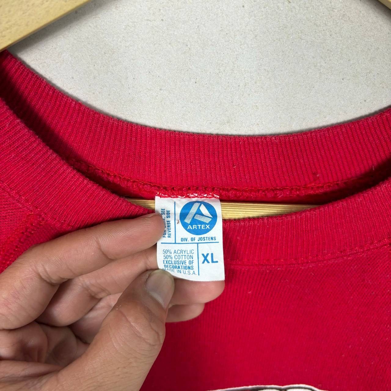 Peanuts VTG 80s Snoopy Joe Christmas Artex Sweatshirt XL Macy’s Red Size US XL / EU 56 / 4 - 5 Thumbnail