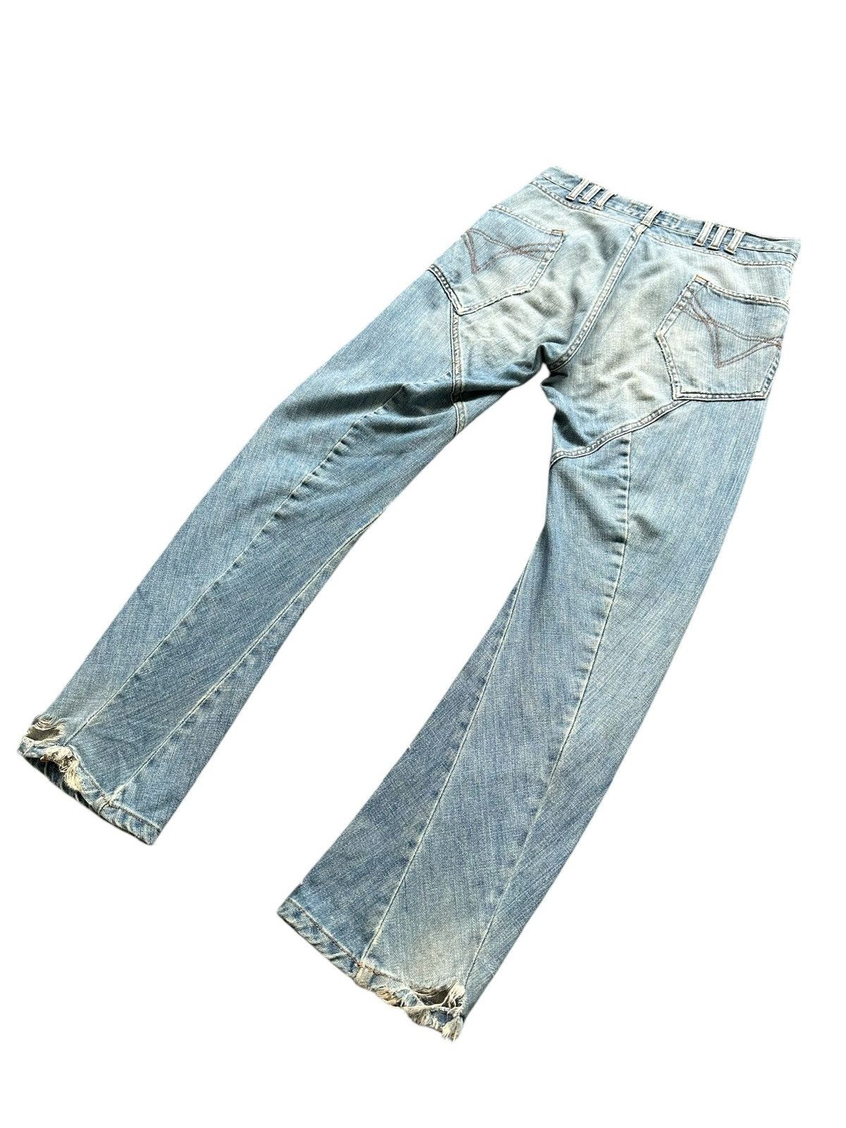 Andrew Mackenzie 00's archive Andrew Mackenzie hybrid distressed denim Size US 31 - 4 Thumbnail