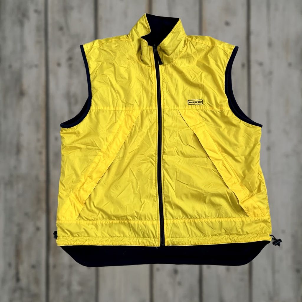 Polo Ralph Lauren VINTAGE Polo Ralph Lauren Vest Mens XL Windbreaker Reversible Fleece Yellow Pockets Zip Outdoor Size US XL / EU 56 / 4 - 1 Thumbnail