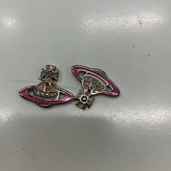 Vivienne Westwood Vivienne Westwood Concetta Saturn Earrings in Pink Size ONE SIZE - 6 Thumbnail