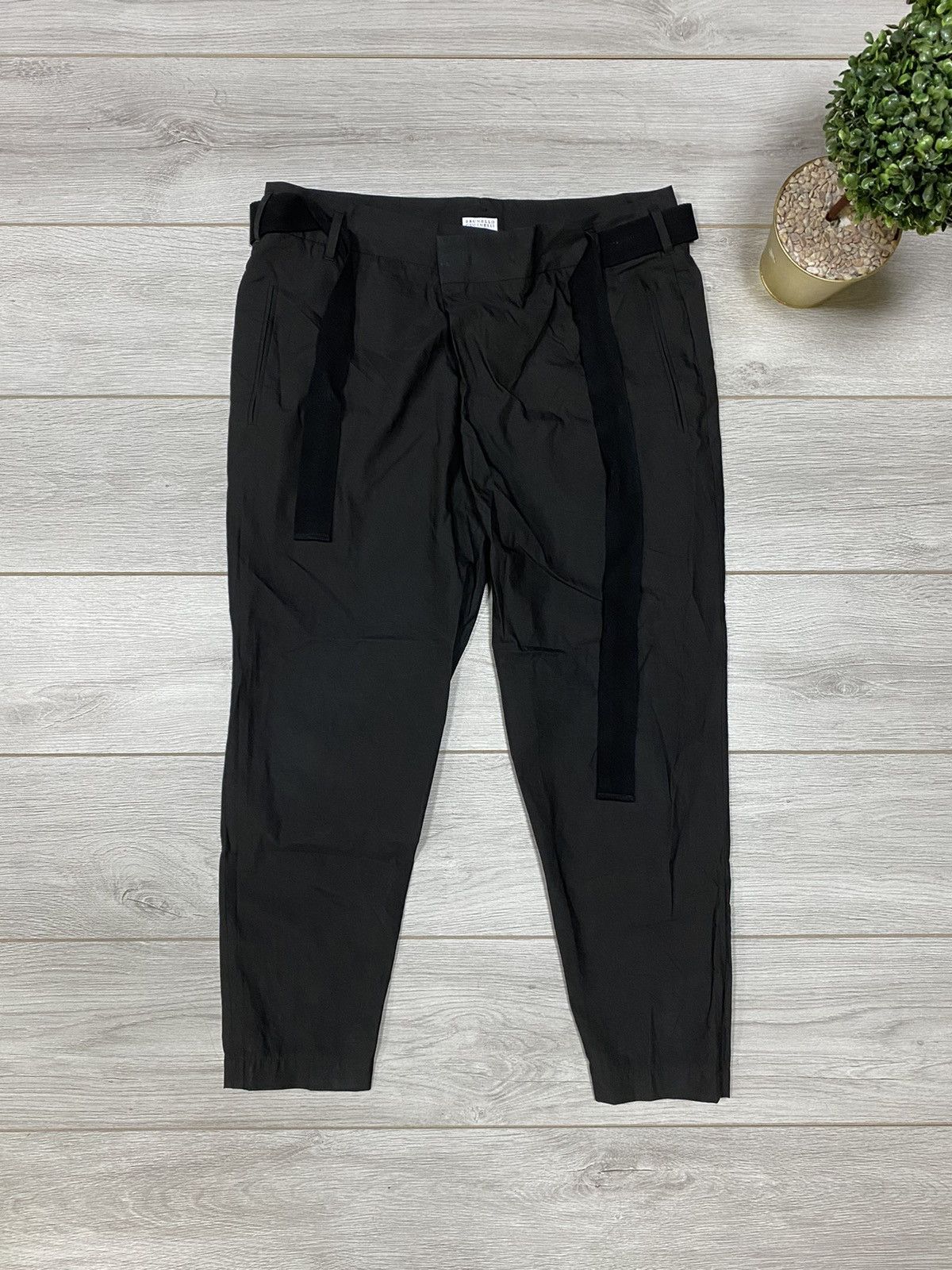 Brunello Cucinelli Brunello Cucinelli belted trousers pants nylon Size 44R - 1 Thumbnail