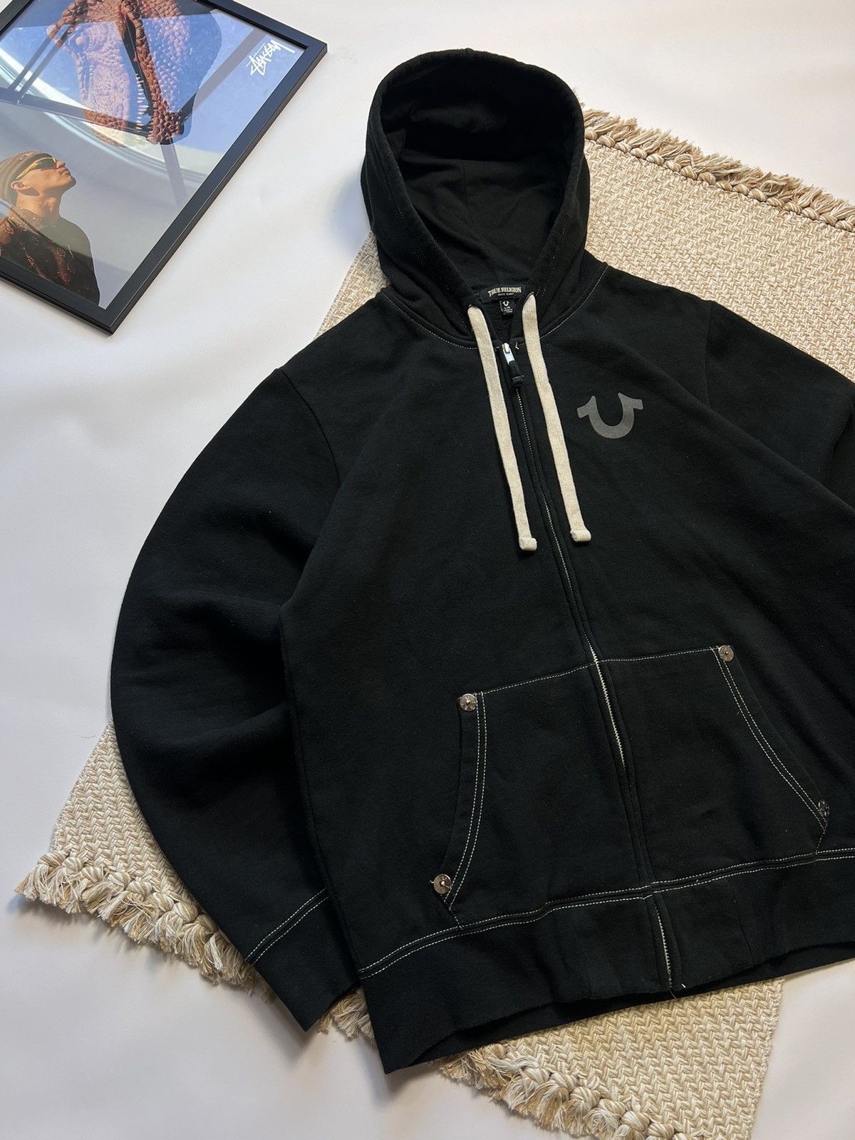 Japanese Brand Vintage True Religion Y2K zip hoodie Size US L / EU 52-54 / 3 - 3 Thumbnail