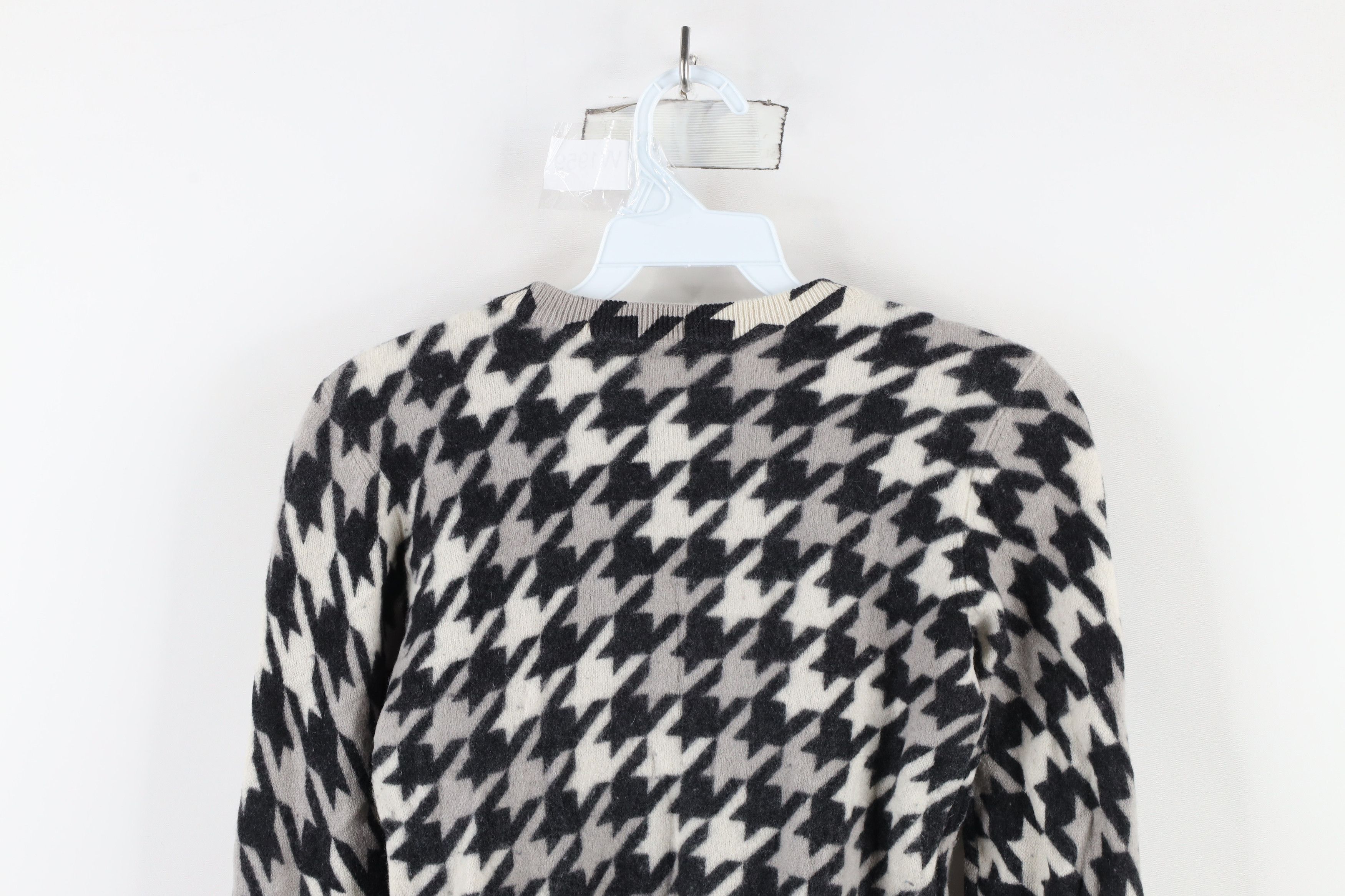 Equipment × Vintage Equipment Femme Distressed Houndstooth Cashmere Knit Sweater Size S / US 4 / IT 40 - 8 Thumbnail