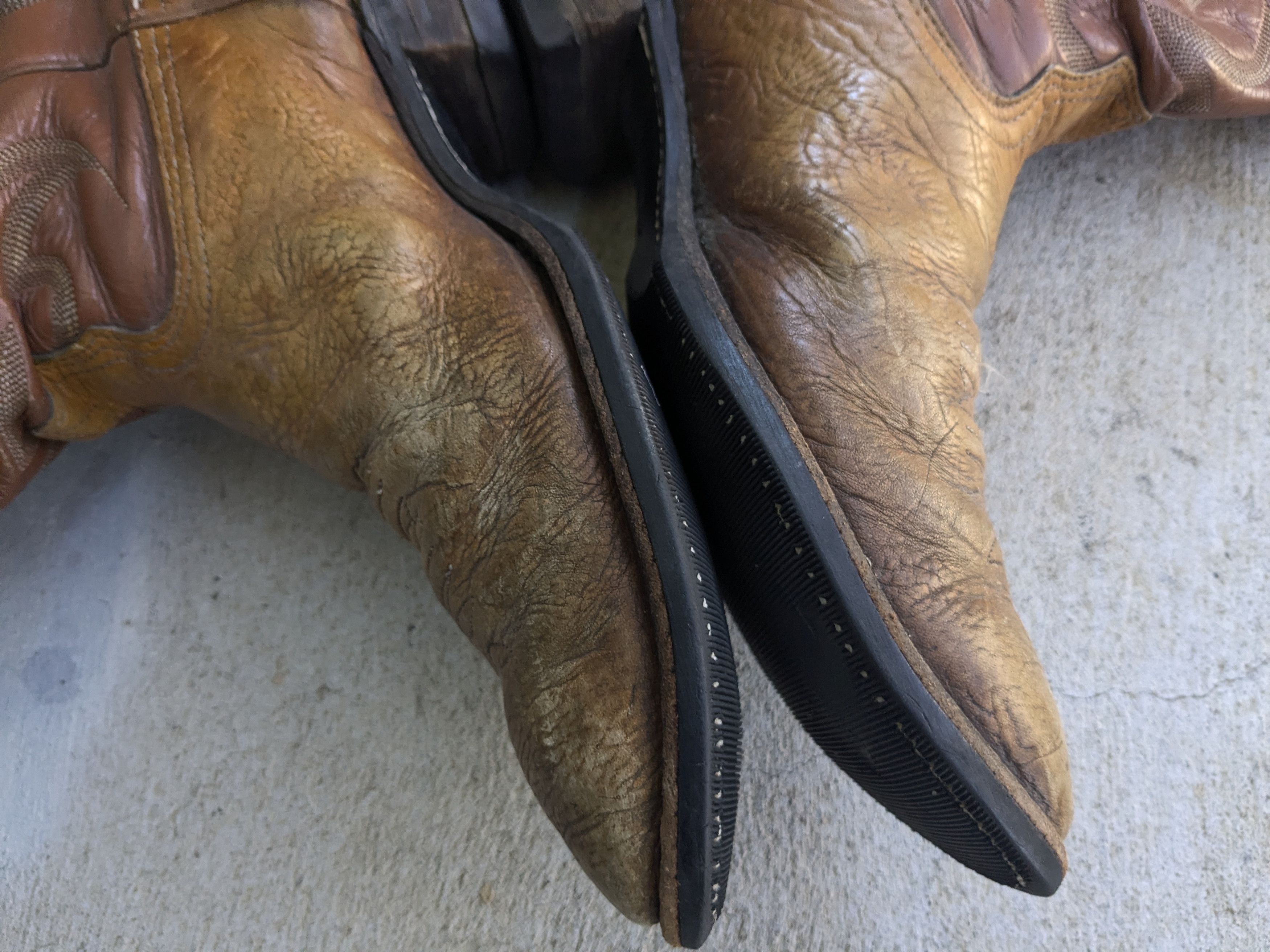 Genuine Leather Nocona Cowboy Boots Brown Leather 12 D Leather USA Size US 12 / EU 45 - 10 Thumbnail