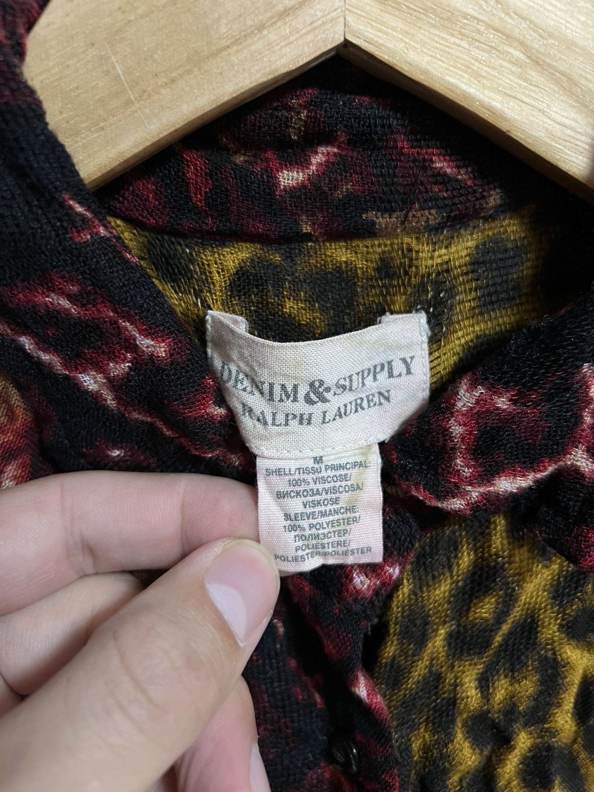 Denim & Supply Ralph Lauren Denim&Supply Ralph Laurent Leopard Print Mesh Button Shirt Size M / US 6-8 / IT 42-44 - 5 Thumbnail