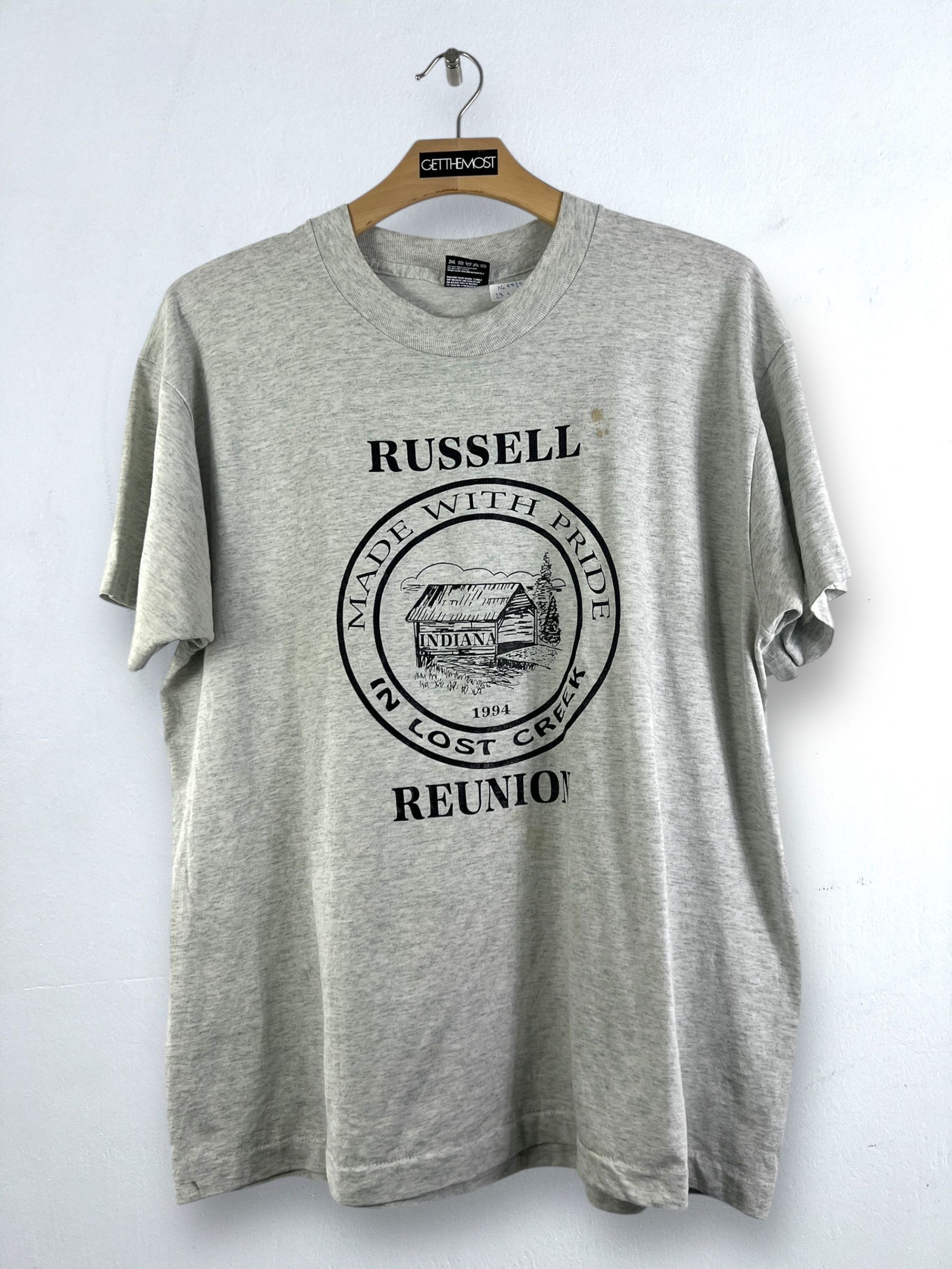 Vintage No.4787 Vintage 90s Russell Reunion Graphic Tee (XL) Size US XL / EU 56 / 4 - 1 Thumbnail