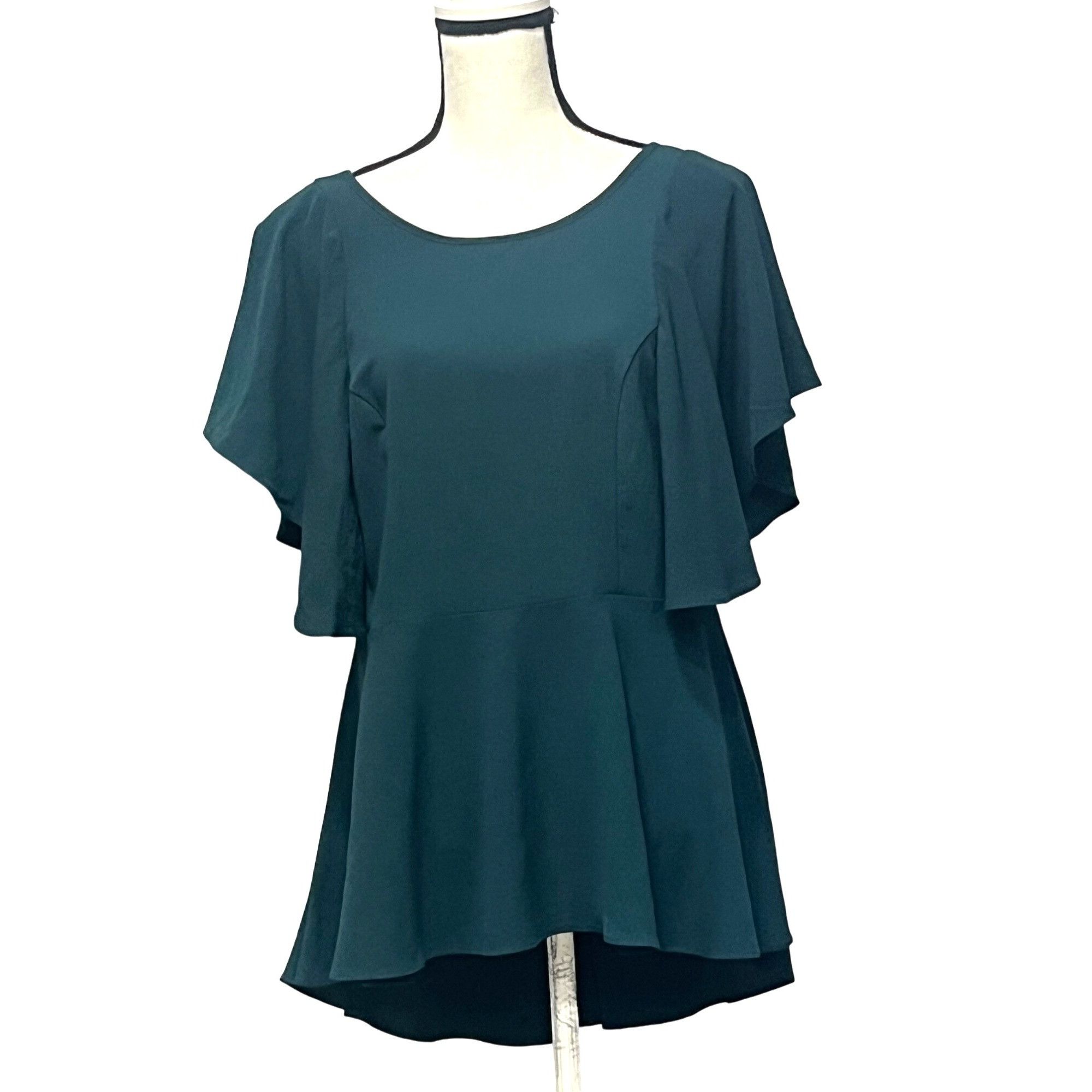 Other City Chic Romantic Mood PeplumTop, Jade, Size XXS (US 12)-se Size XL / US 12-14 / IT 48-50 - 2 Thumbnail
