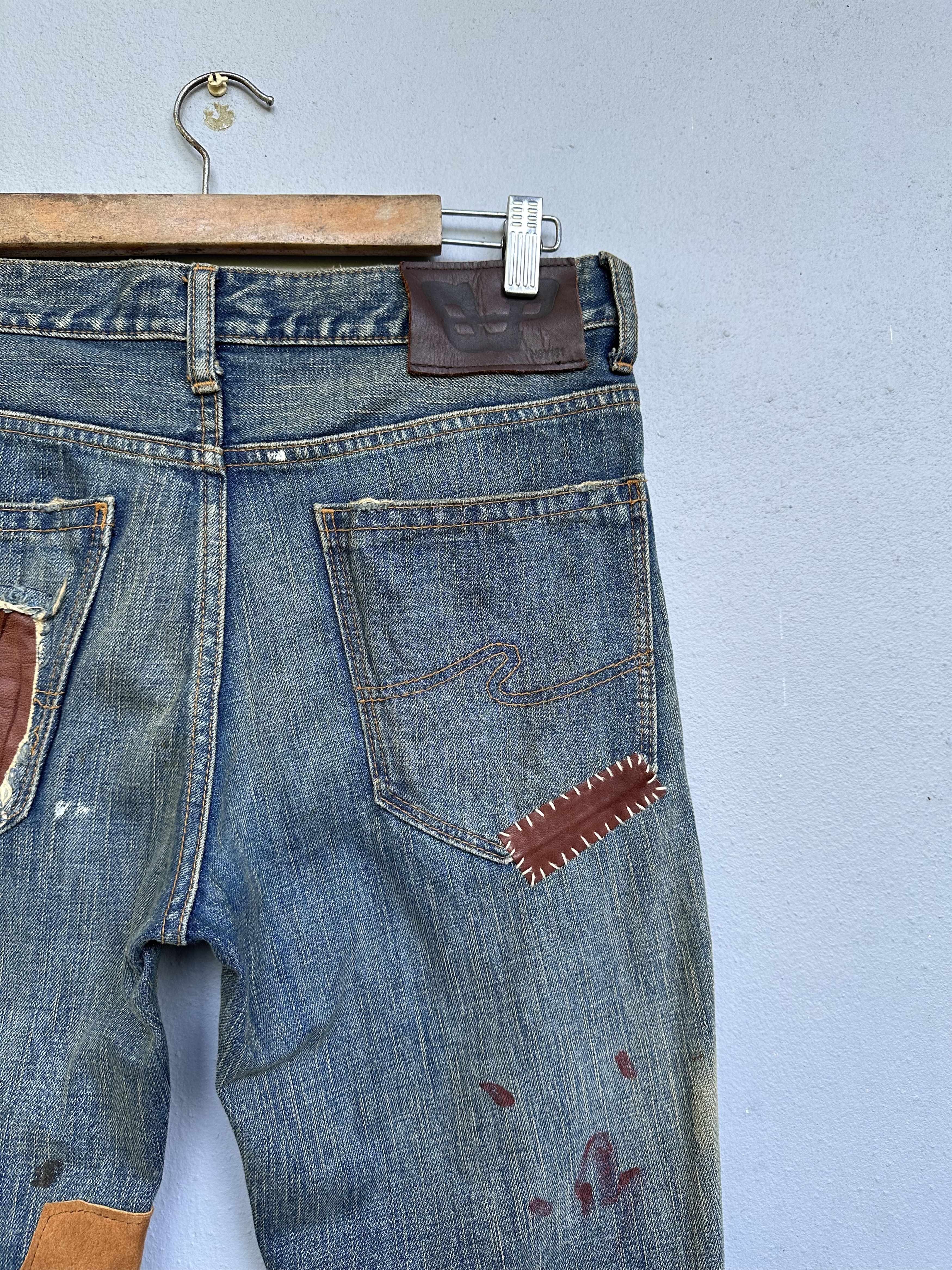 Japanese Brand Vtg Japanese Brand Bonds & Peace Rips Patchwork Denim Jeans Size US 31 - 22 Thumbnail