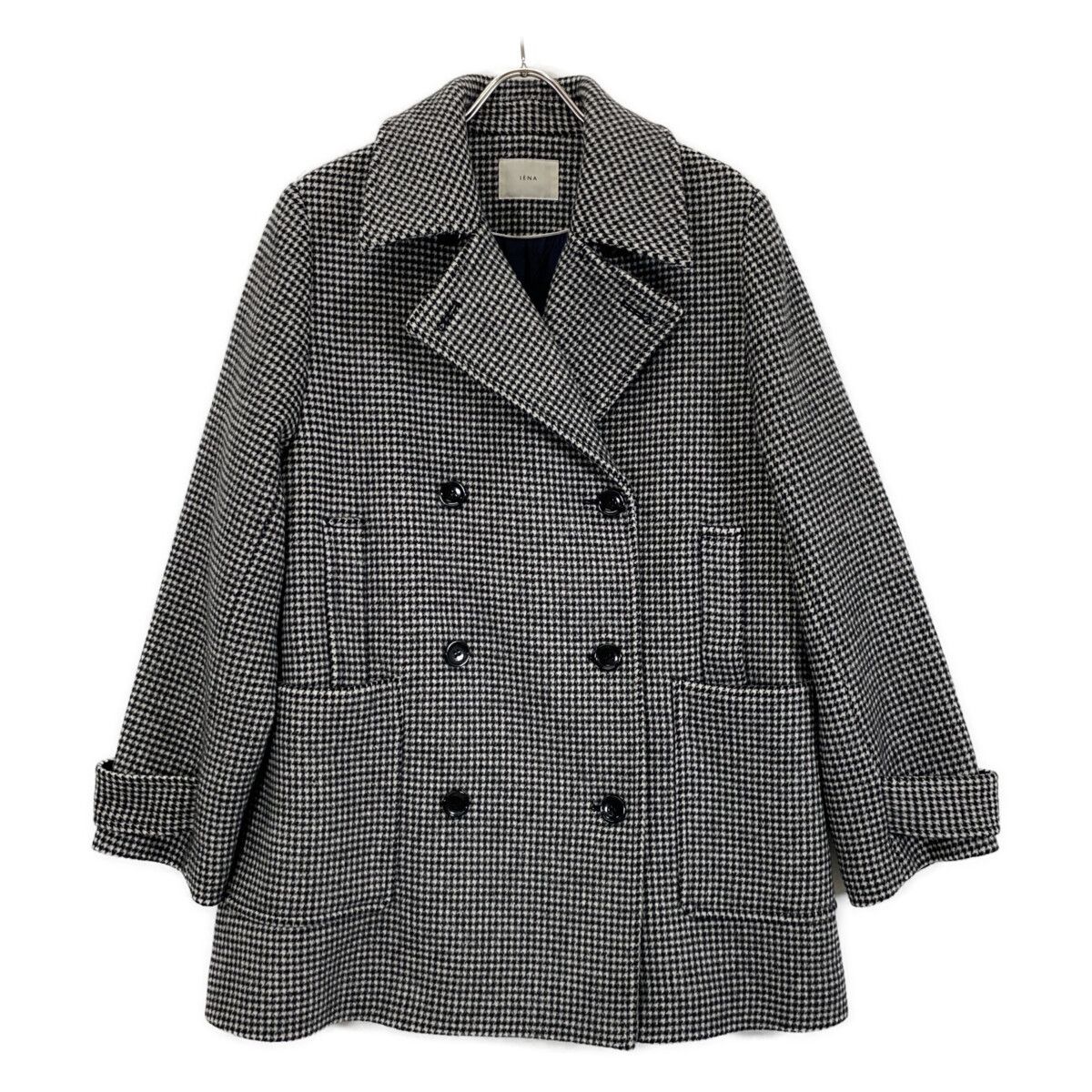 Other Other IENA Houndstooth Geelong Lamb Coat Textile Outerwear DUTY FREE for USA Size ONE SIZE - 1 Thumbnail