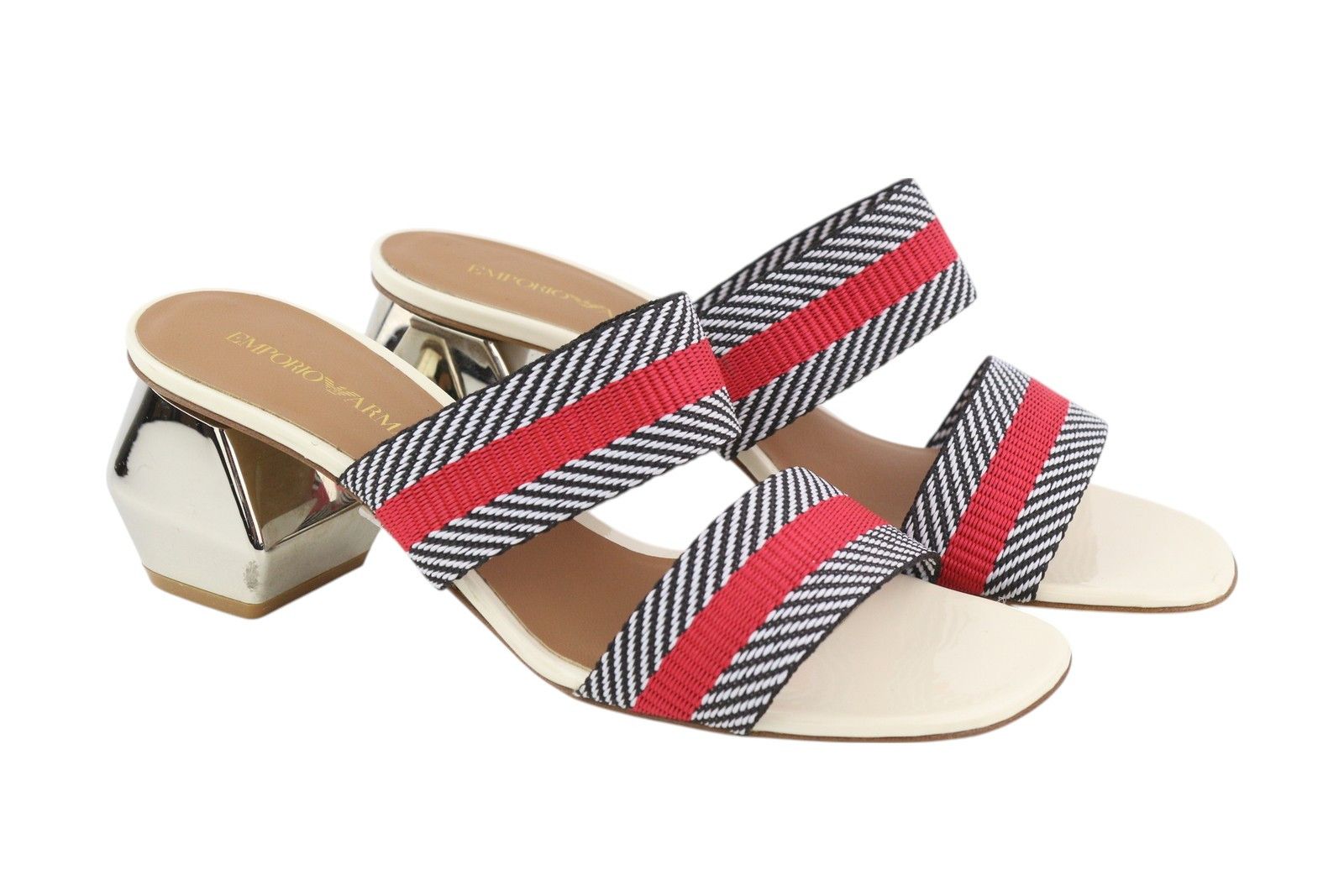 Emporio Armani X3P682 EU37 Colourful Slip On Shiny Sandals 84802 Size US 6 / IT 36 - 1 Thumbnail