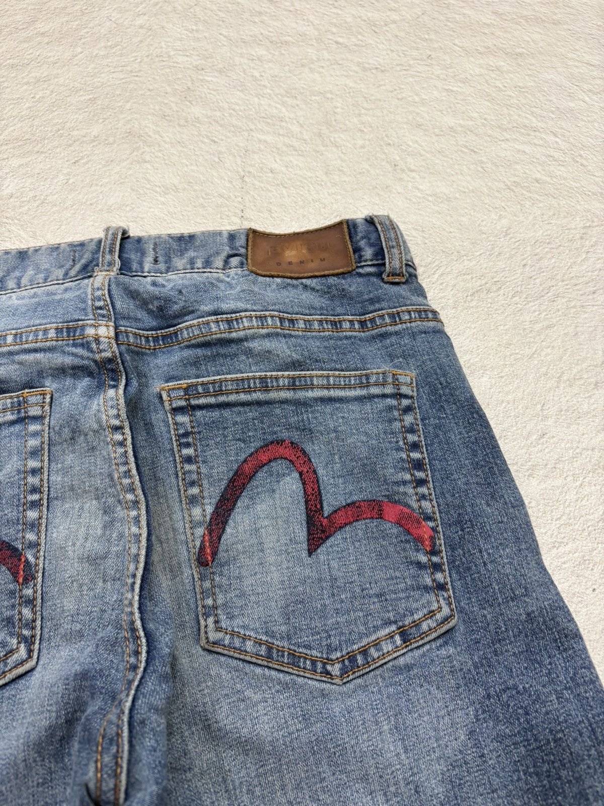 Japanese Brand 00s Evisu Archival Mudwash Denim Distressed Y2K slim fit Size US 29 - 8 Thumbnail