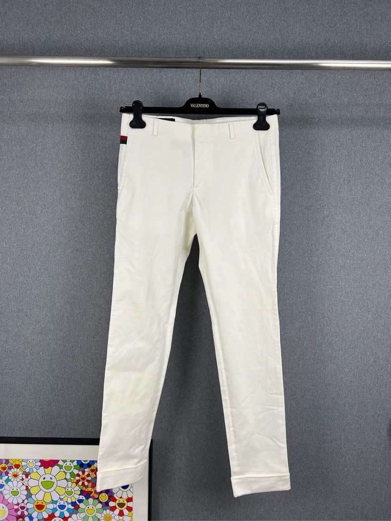 Gucci Gucci Red and green webbing trousers 2503-Nextarrow Size US 30 / EU 46 - 1 Thumbnail