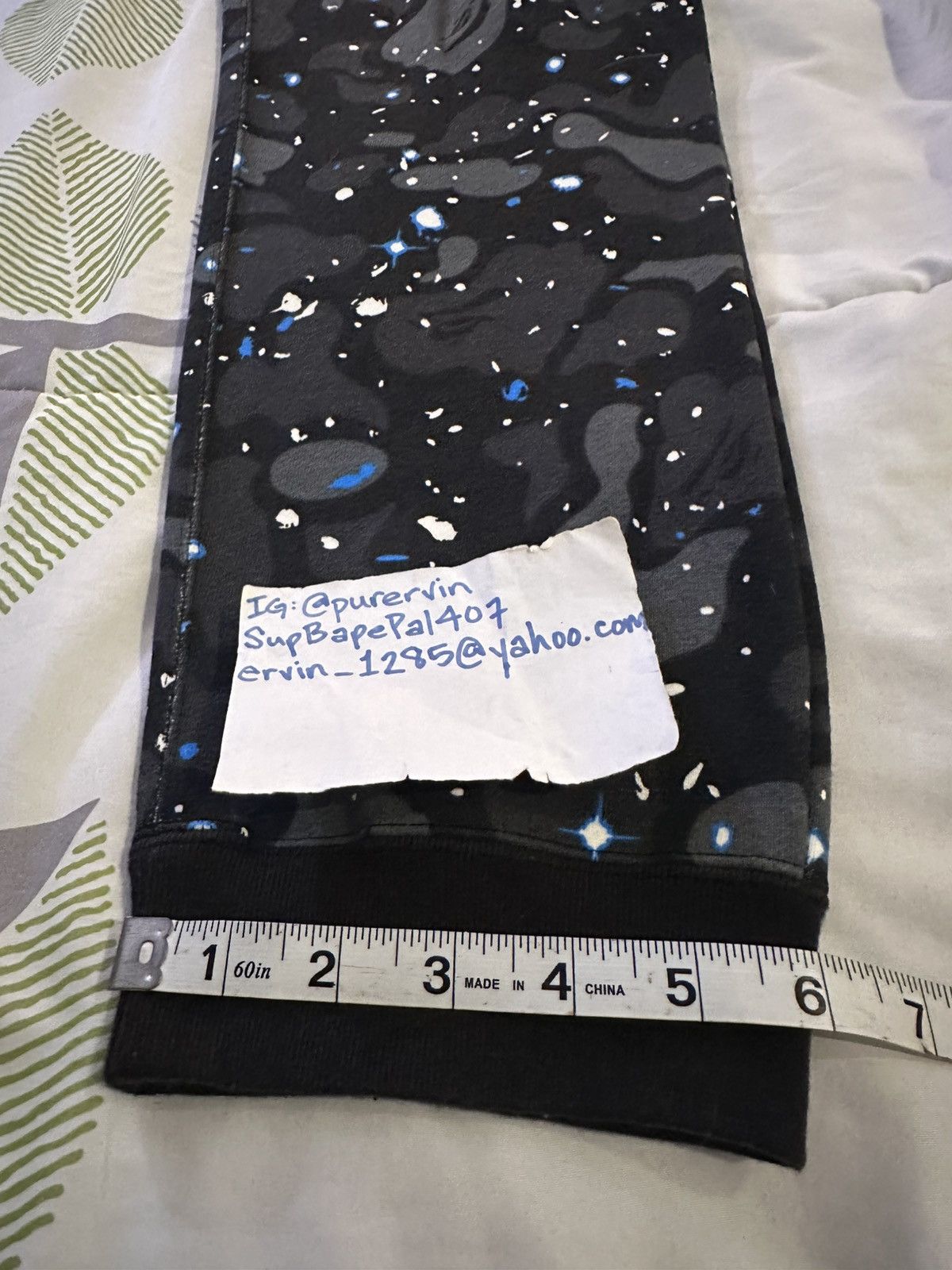 Bape Shark Sweatpants Space Camo Slim Fit XL Size US 36 / EU 52 - 11 Thumbnail