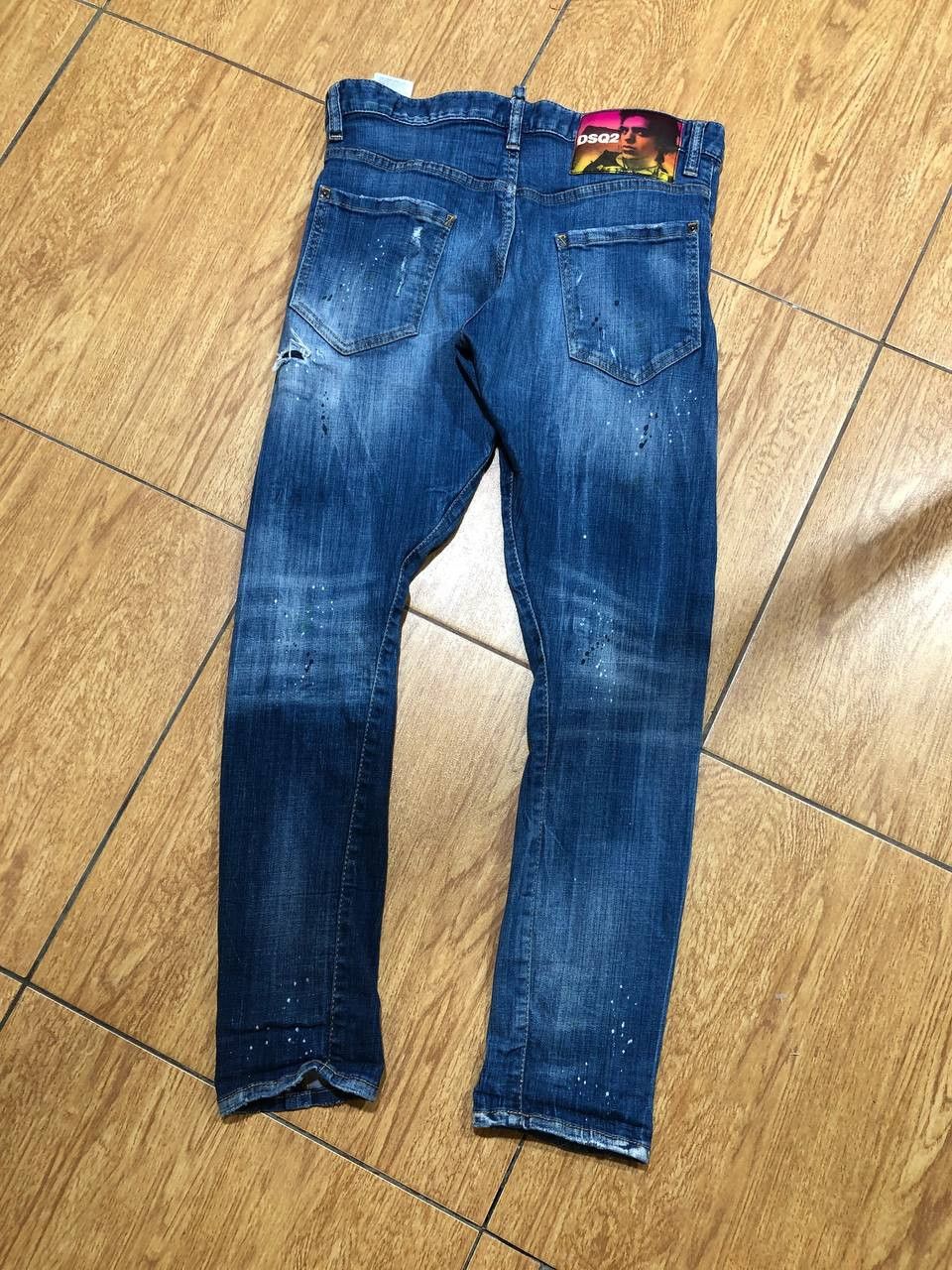 Dsquared2 Dsquared2 Jeans Slim Tapered Denim Distressed Paint Spots Size US 32 / EU 48 - 6 Thumbnail