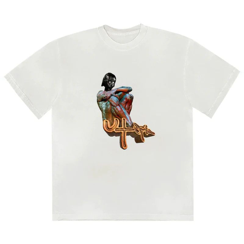 image of Travis Scott Uptopia B1 Shirt - White Graphic Shirt, Men's (Size Medium)