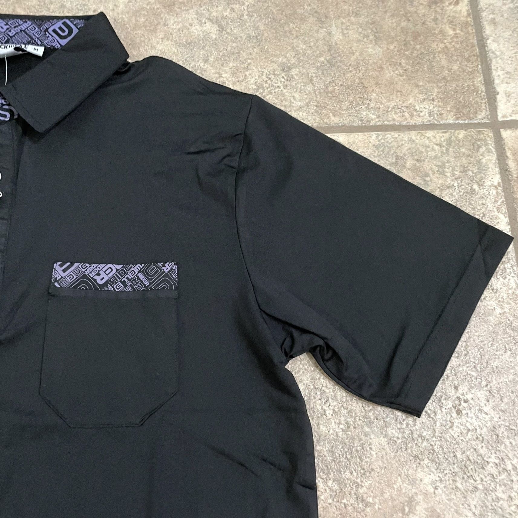 Vintage Rockwall Polo Shirt Mens Size M Black Knit Poly Blend NWT Polo Shirt M Black Rockwall Knit Poly Blend Mens NWT Size US M / EU 48-50 / 2 - 2 Thumbnail