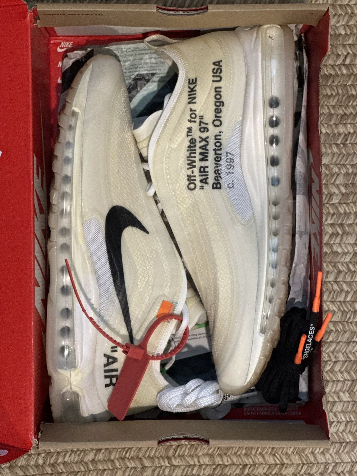 Off-White x Nike Air Max 97 'The Ten' Size 12M |