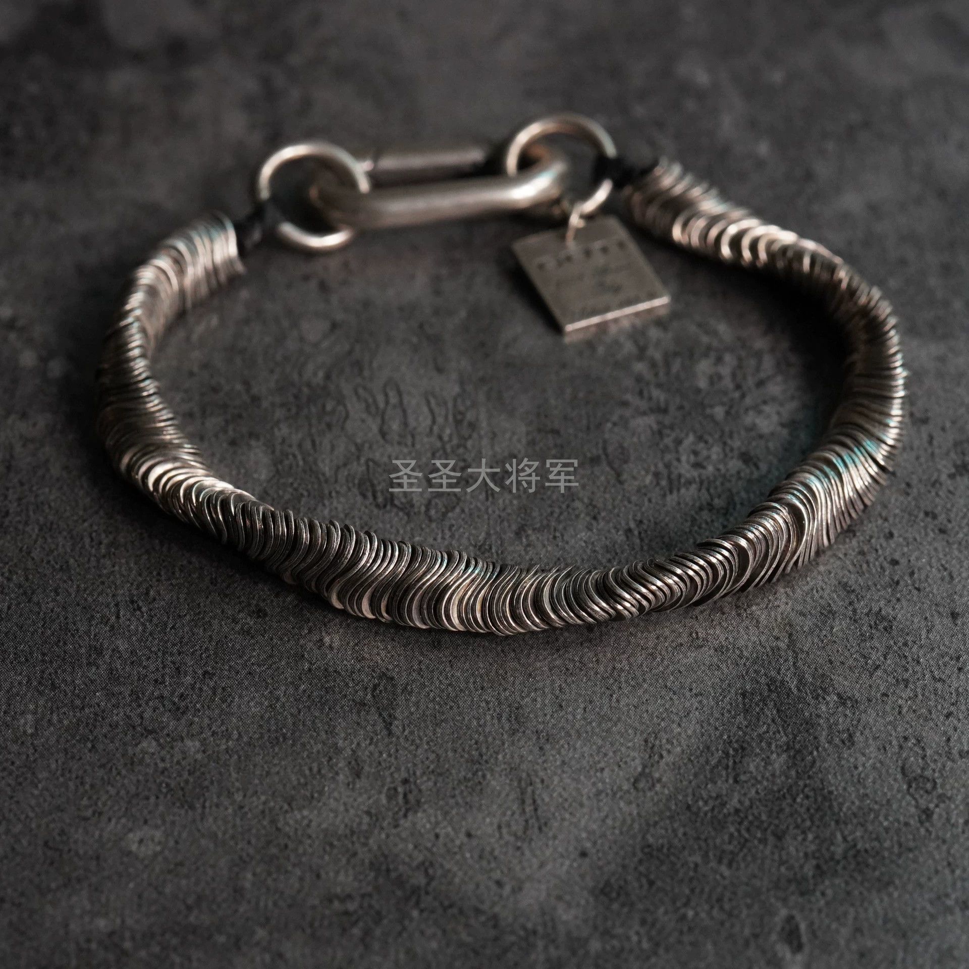 Goti Silver Coiled Bracelet with Toggle Clasp Size ONE SIZE - 1 Thumbnail