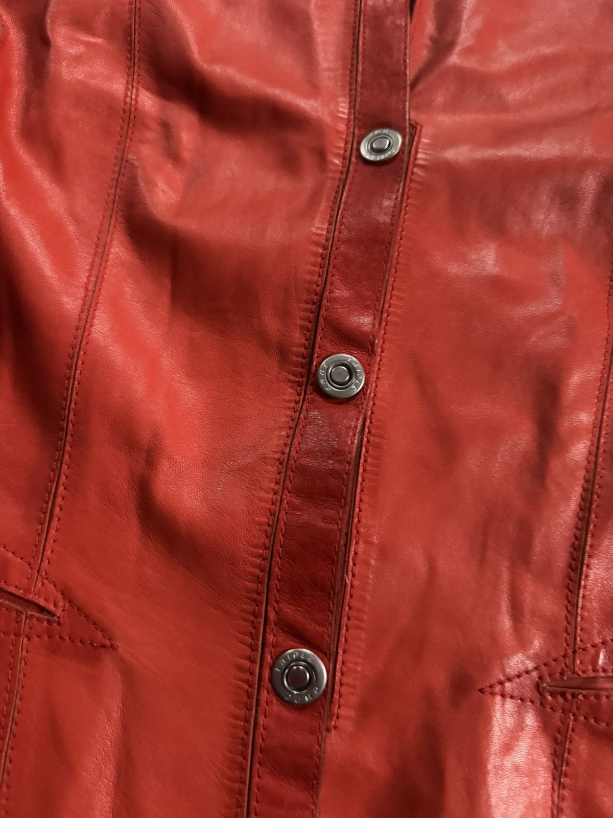 Genuine Leather Sylvie Schimmel 40size france 🇫🇷 leather Avantgarde jacket Size M / US 6-8 / IT 42-44 - 8 Thumbnail