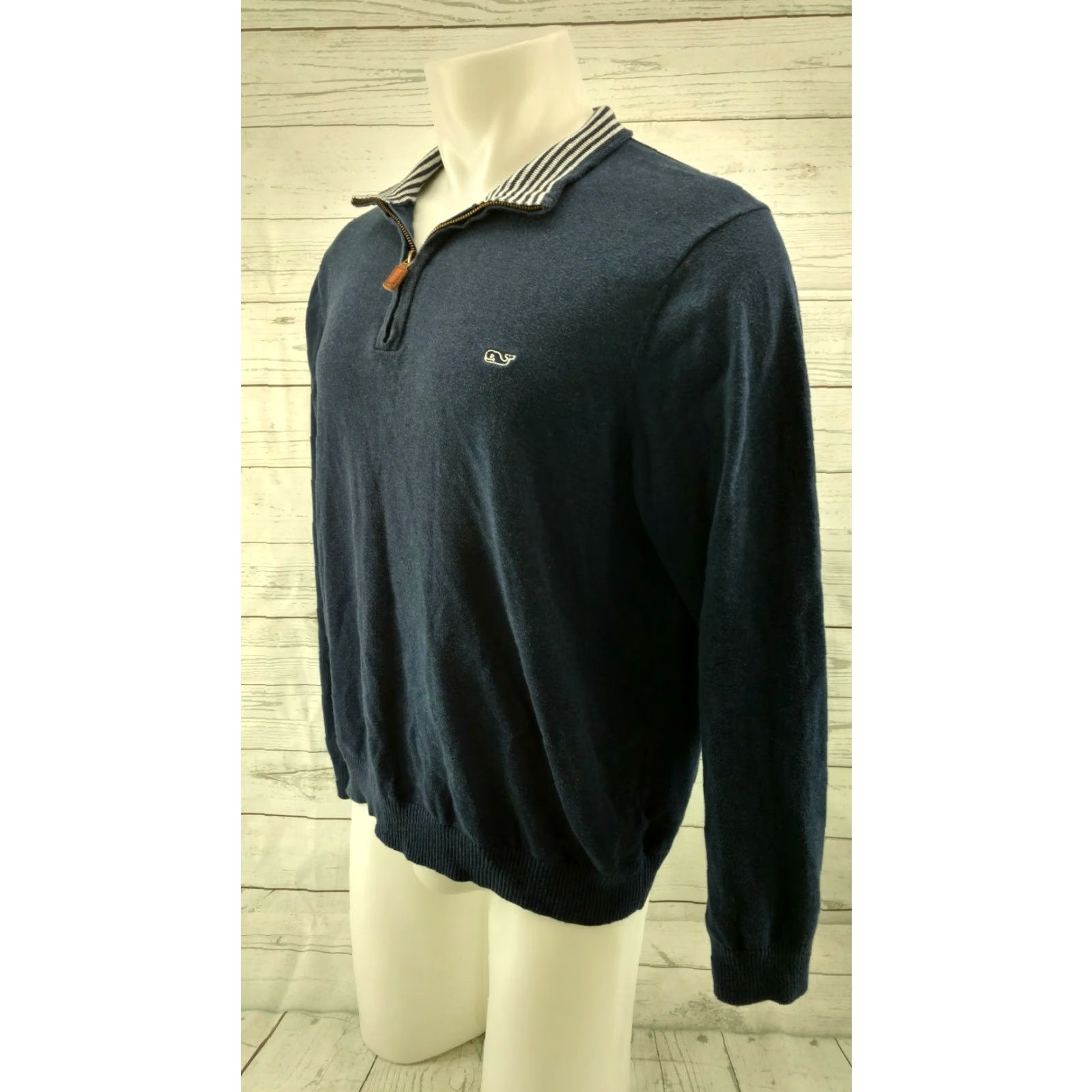 Vineyard Vines Vineyard Vines Men's L 1/4 Zip Sweater Blue Long Sleeve Size US L / EU 52-54 / 3 - 2 Thumbnail