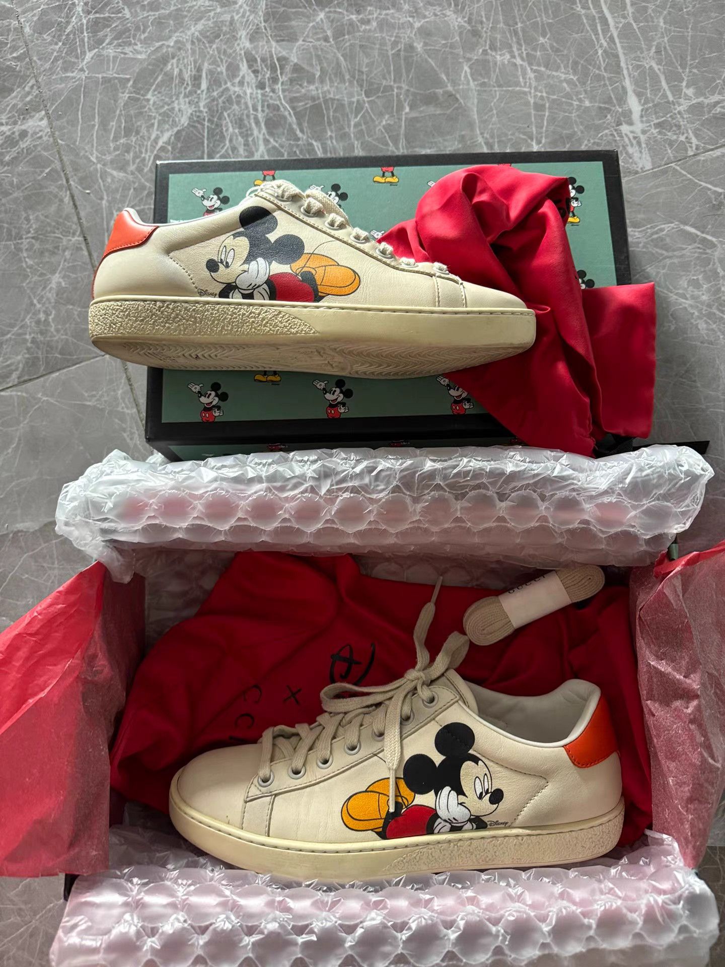 Gucci Gucci Ace Sneakers (Disney Collaboration) K6 Size US 7 / IT 37 - 8 Thumbnail