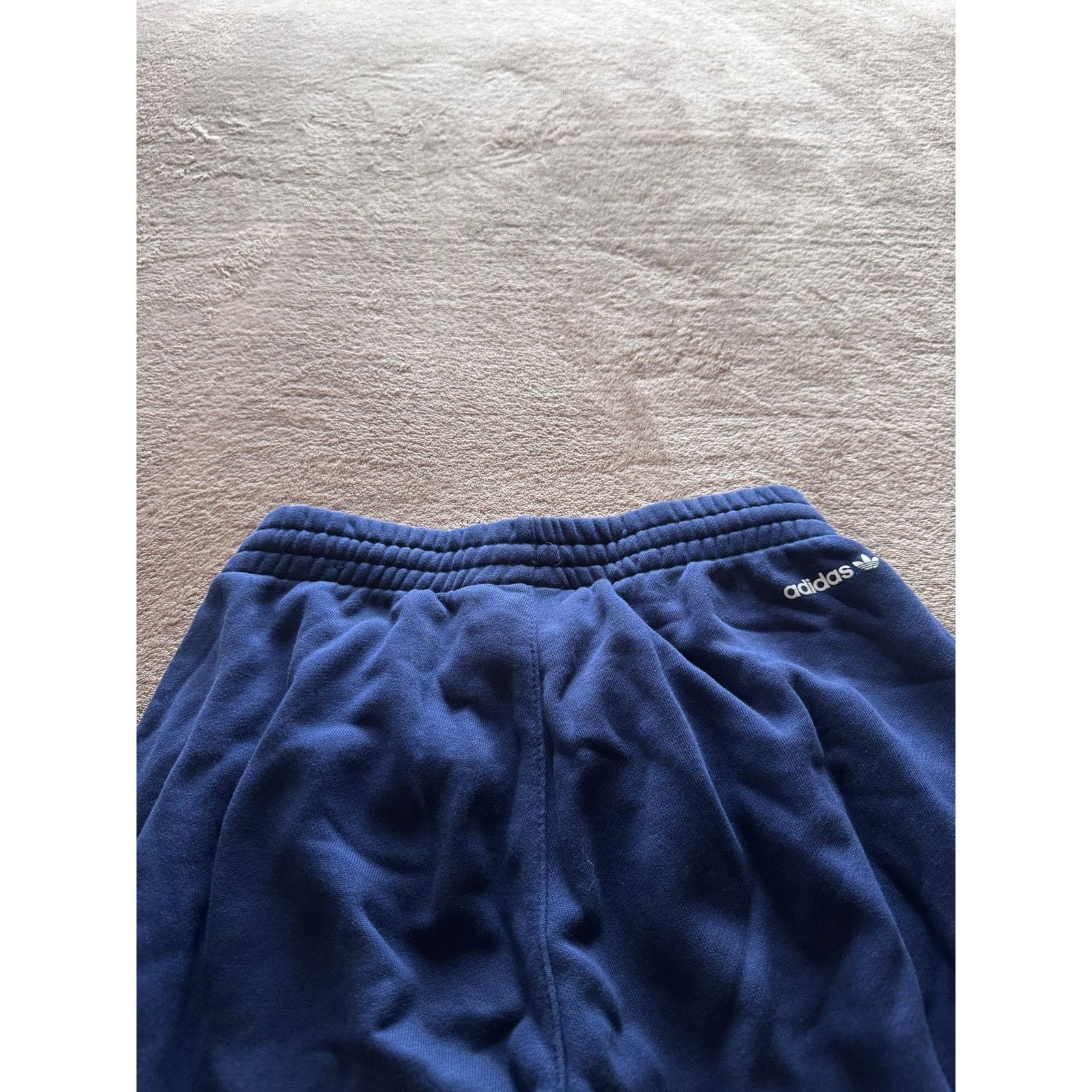 Adidas Adidas Originals Navy Joggers Multi Trefoil Embroidered Logo Size 28" / US 6 / IT 42 - 5 Thumbnail