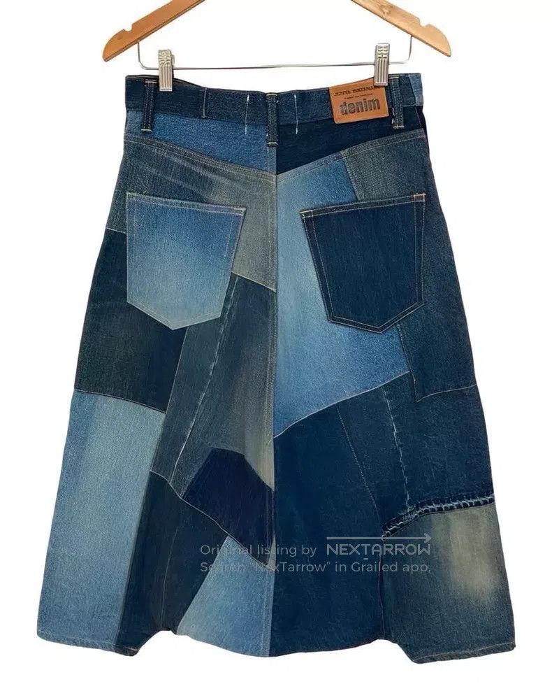 Junya Watanabe Junya Watanabe size S Denim patchwork wide-leg pants Size 24" / US 00 / IT 34 - 2 Thumbnail