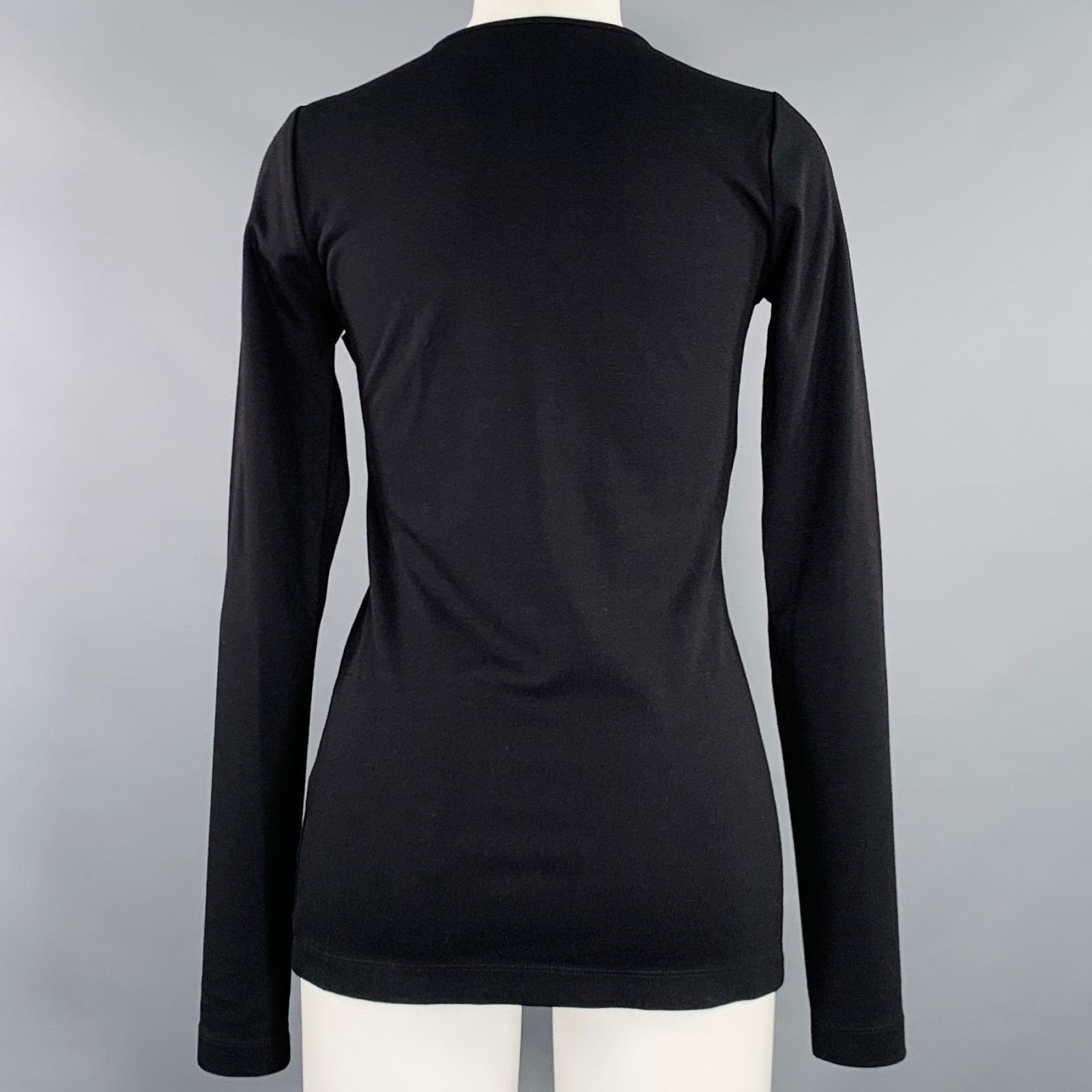 Altuzarra XS Black Viscose Blend Snaps Studded Crew Neck Pullover Size XS / US 0-2 / IT 36-38 - 4 Thumbnail
