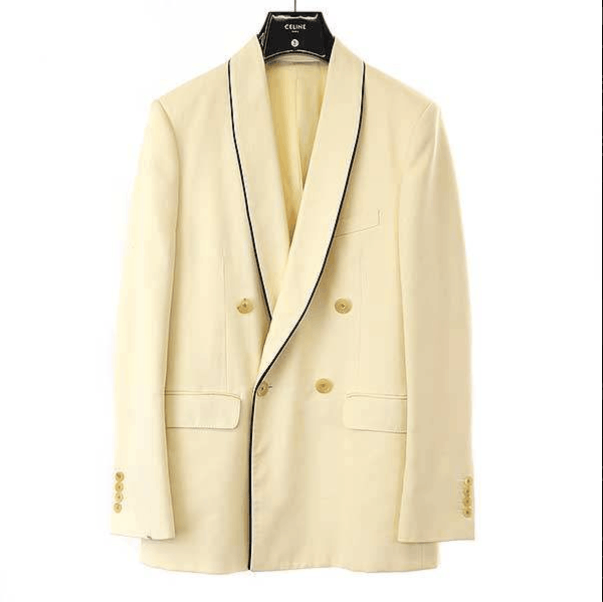 Celine × Hedi Slimane 20SS Silk Tuxedo Jacket Shawl Collar Size 46R - 3 Thumbnail