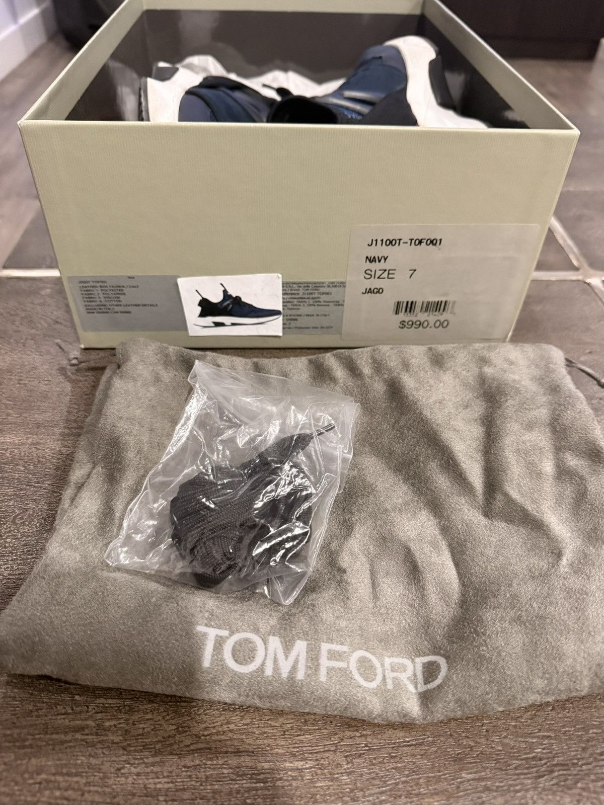 Tom Ford Tom Ford Jago Sneakers suede leather size 7 Made in italy Size US 7 / EU 40 - 14 Thumbnail