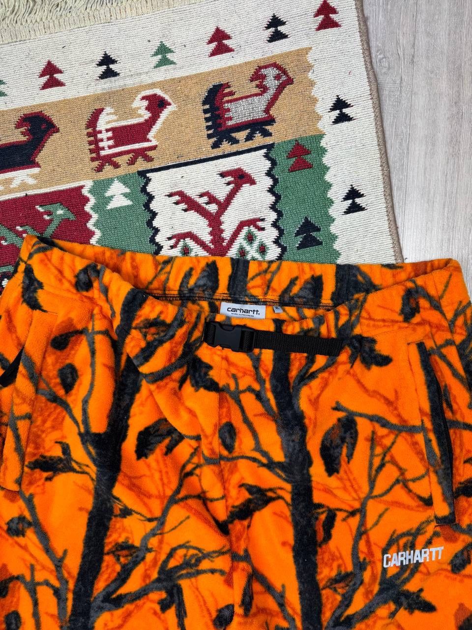Carhartt × Japanese Brand RARE Carhartt Real Tree Fleece Y2K Orange Suits Size 34R - 11 Thumbnail
