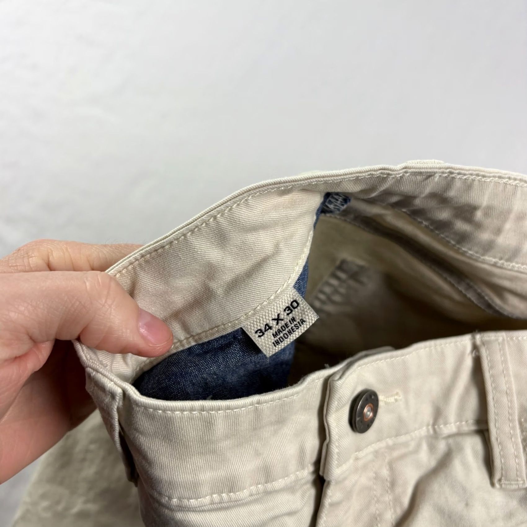 Flint And Tinder Flint and Tinder Pants Mens 34x30 Beige Chino 365 Soft Stretch Huckberry Pants Casual Cotton Flat Front Athletic Regular Inseam 30" Tapered Size US 34 / EU 50 - 5 Thumbnail