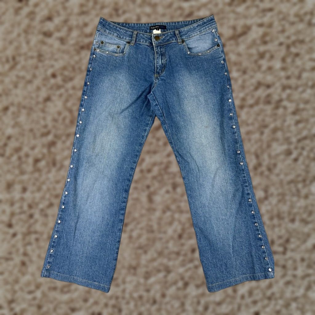 Vintage HAVEN BLEU Jeans Womens 8 Blue Denim Bootcut Regular Inseam 26 in Stretch Pocket 5-Pocket Size 30" / US 8 / IT 44 - 1 Thumbnail