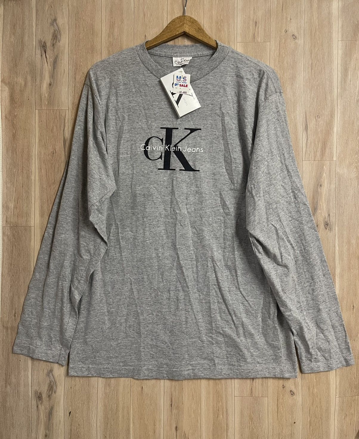 Calvin Klein 205W39NYC Vintage Calvin Klien LS T Shirt Size M Made in USA Spellout Size US M / EU 48-50 / 2 - 2 Thumbnail