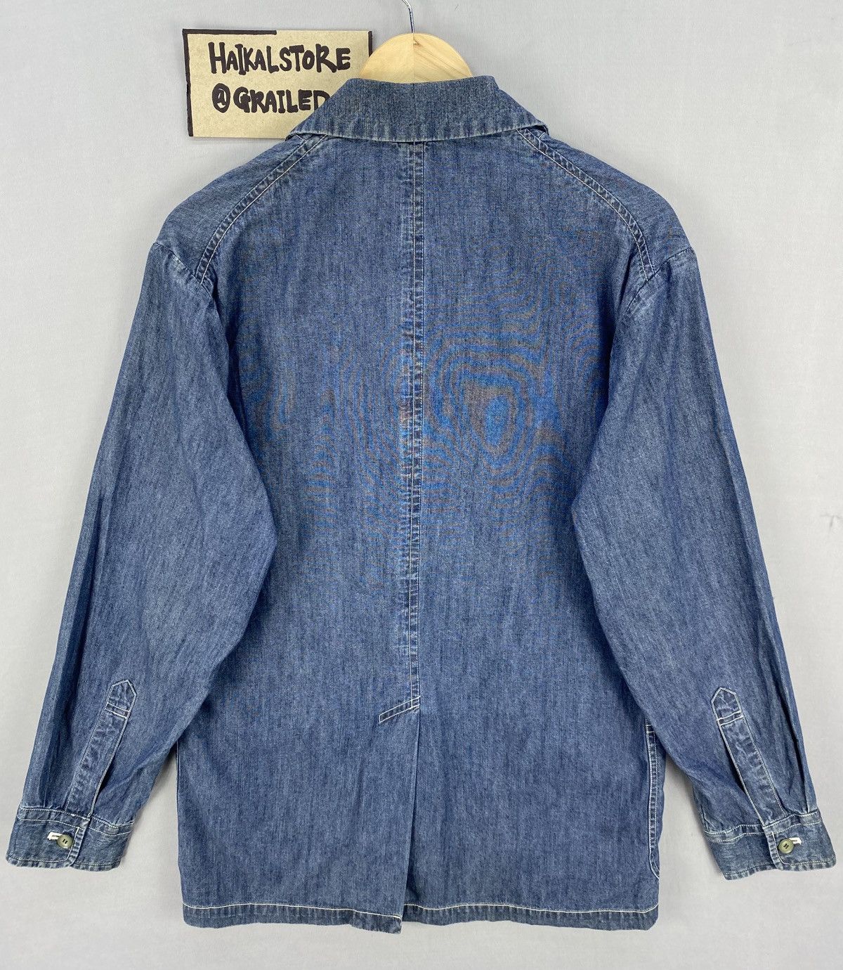 Japanese Brand Vintage IY Basics Chore Denim Jacket By Issey Miyaki Size US L / EU 52-54 / 3 - 4 Thumbnail
