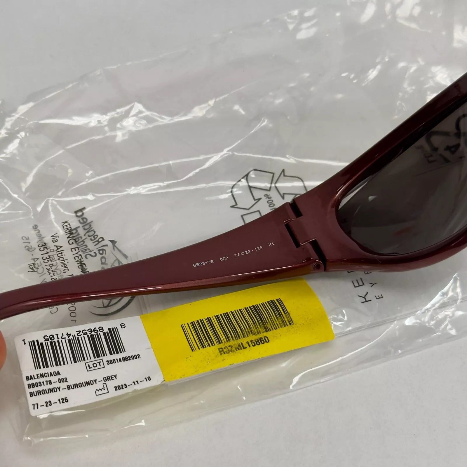 Balenciaga BALENCIAGA DYNAMO 0317 Burgundy 002 Fashion BB0317 Size ONE SIZE - 6 Thumbnail
