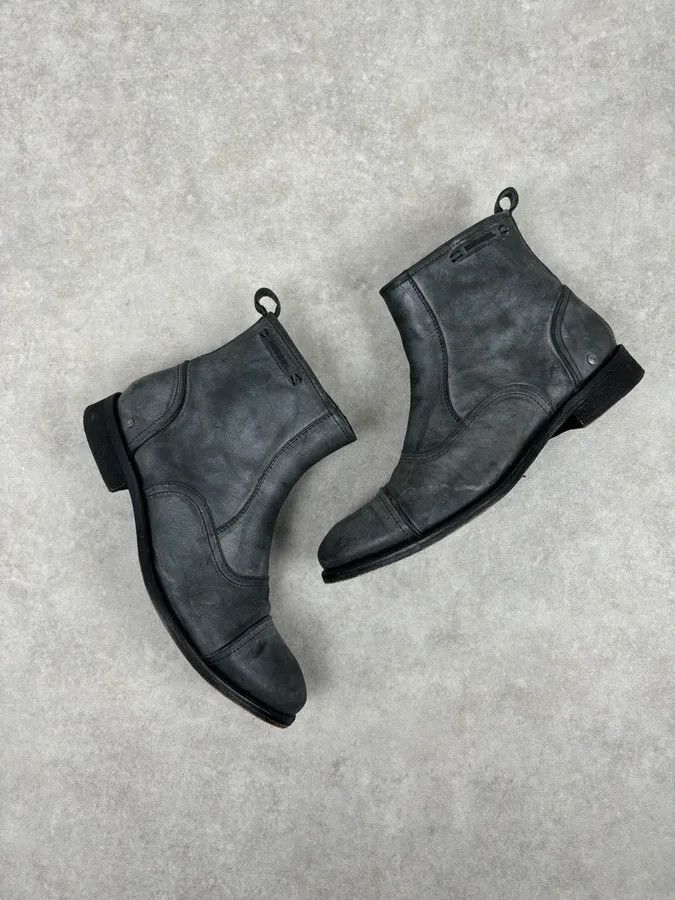 Diesel Diesel Grey Mid-Calf Leather Boots Size US 9 / EU 42 - 4 Thumbnail