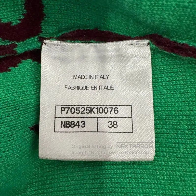 Chanel Chanel Green Logo Sweater in Burgundy . Size M / US 6-8 / IT 42-44 - 6 Thumbnail
